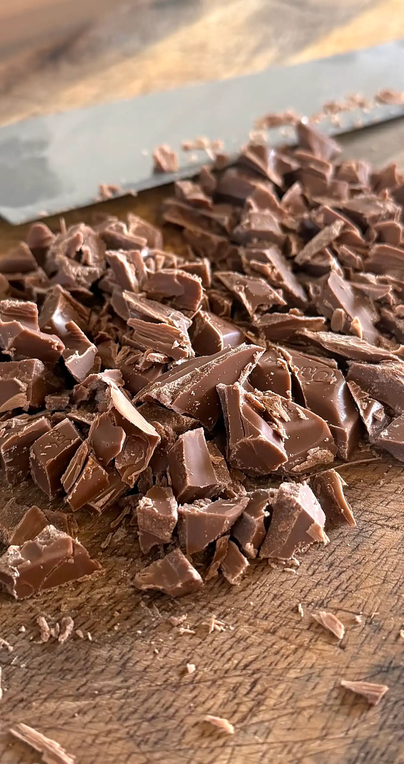 chopped chocolate