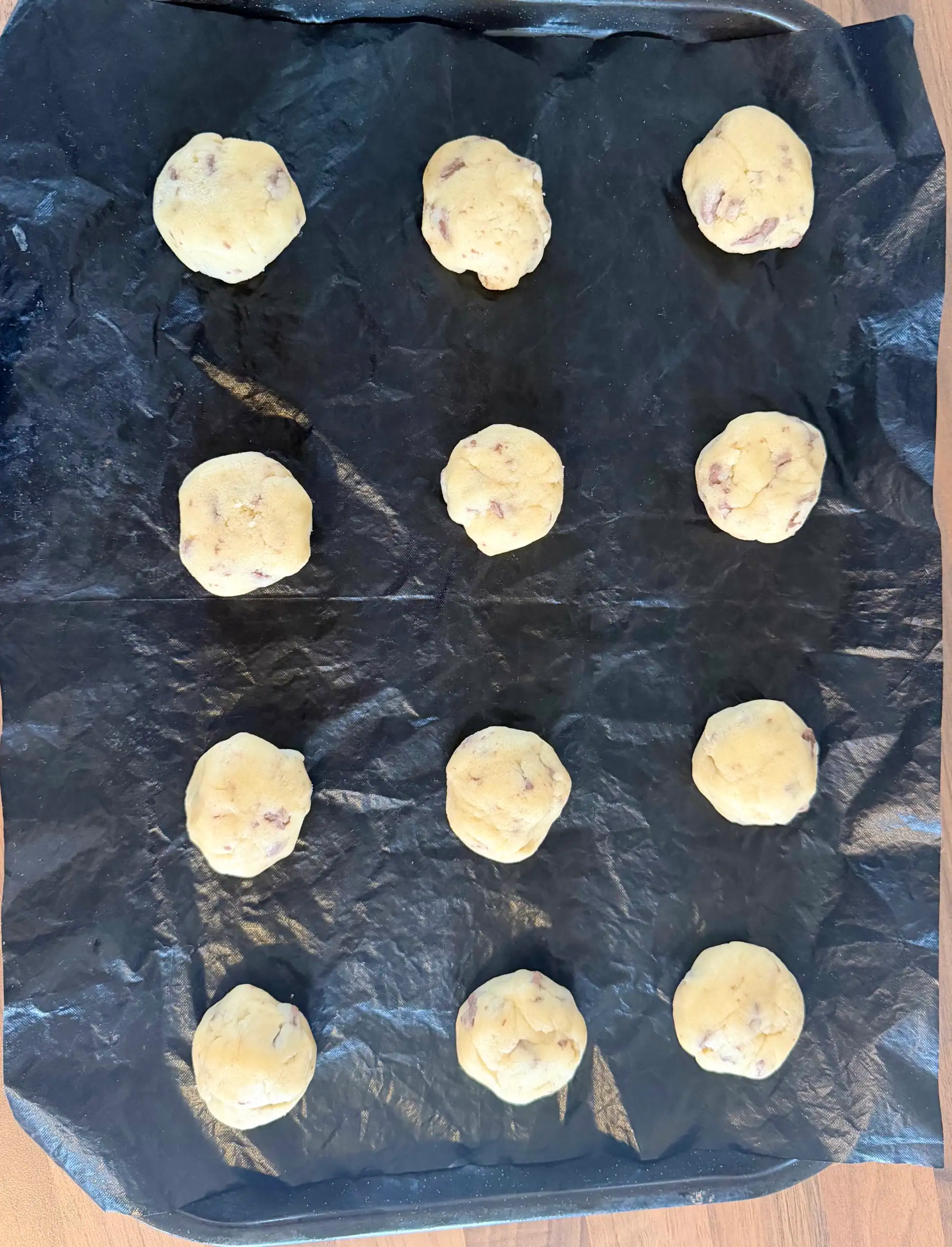 cookie dough in balls