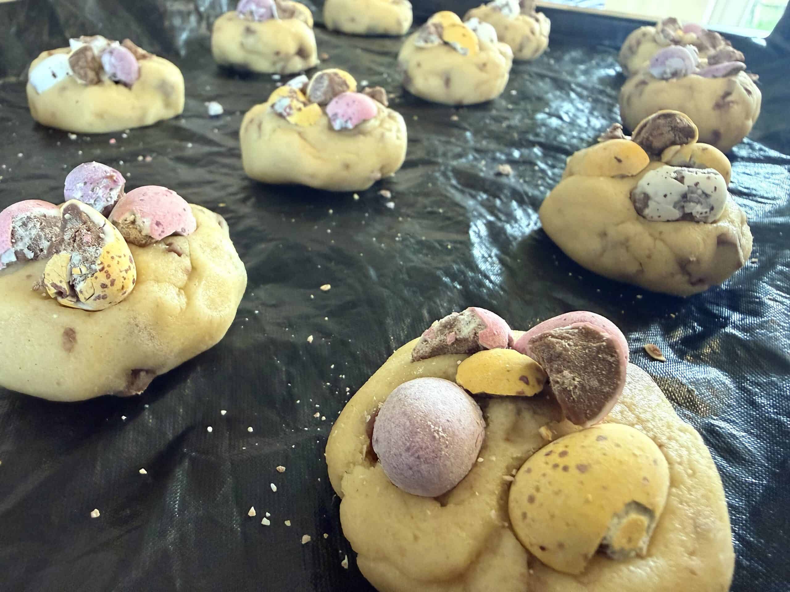 mini egg cookie dough