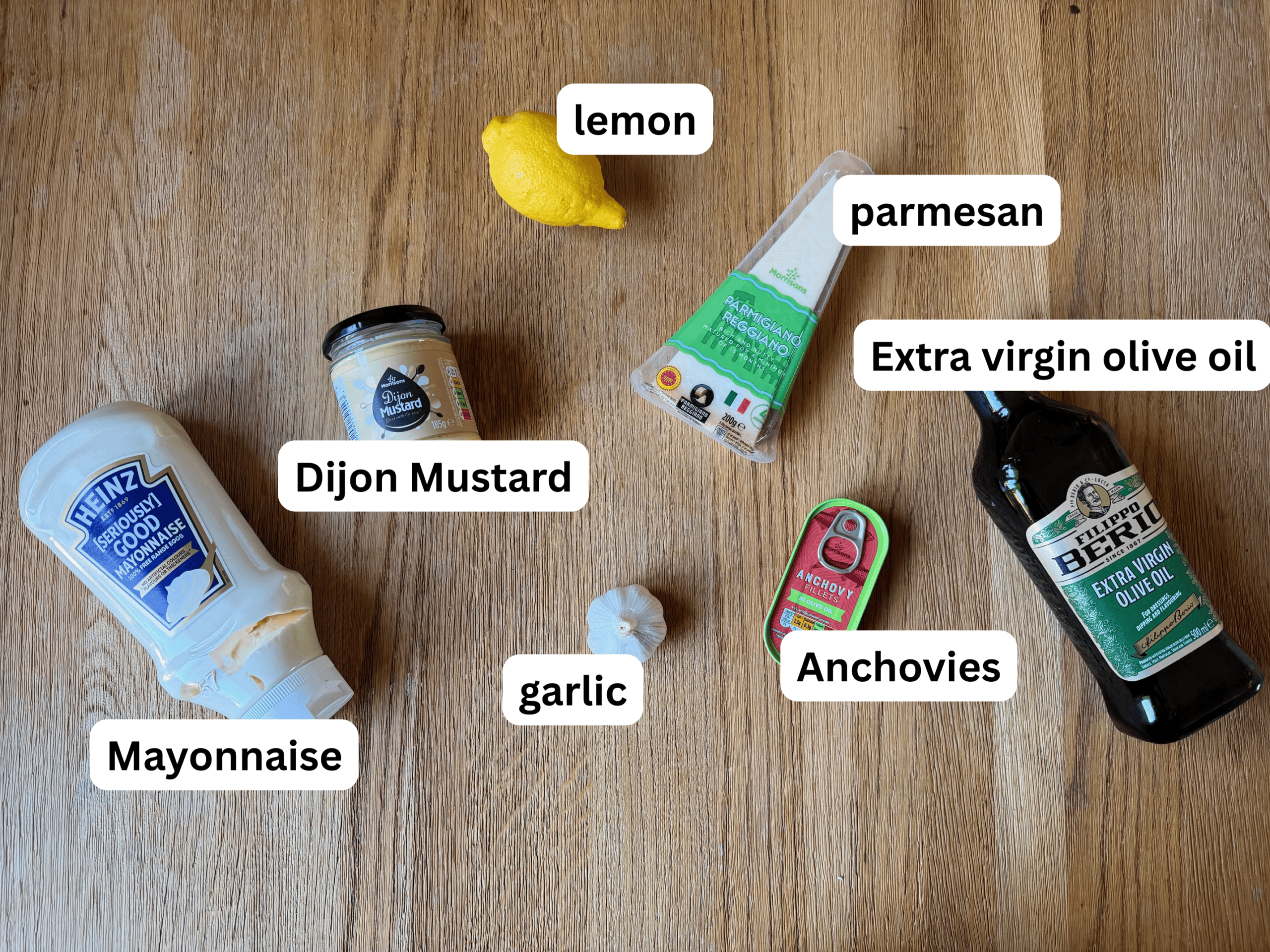 Caesar dressing ingredients
