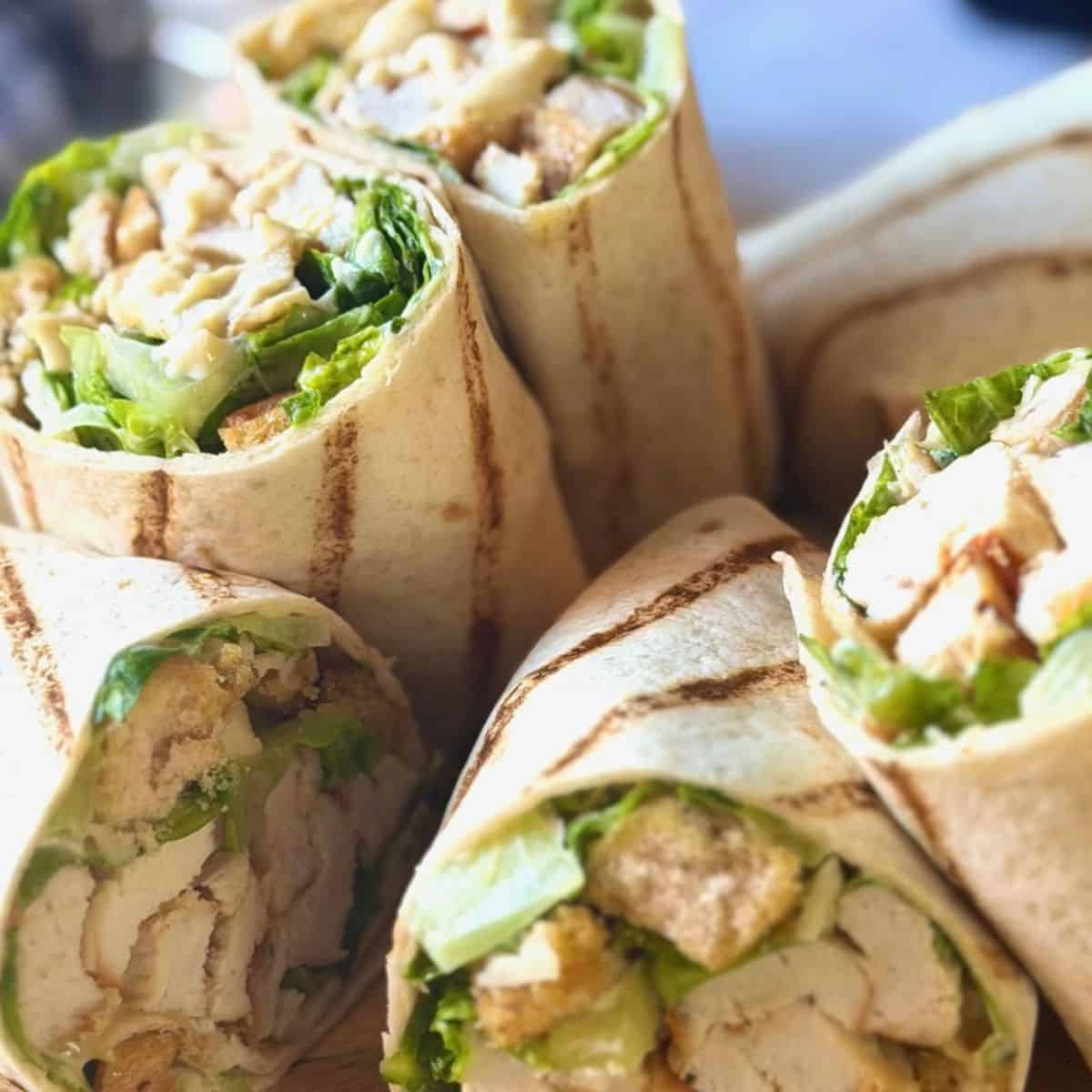 Chicken caesar wraps