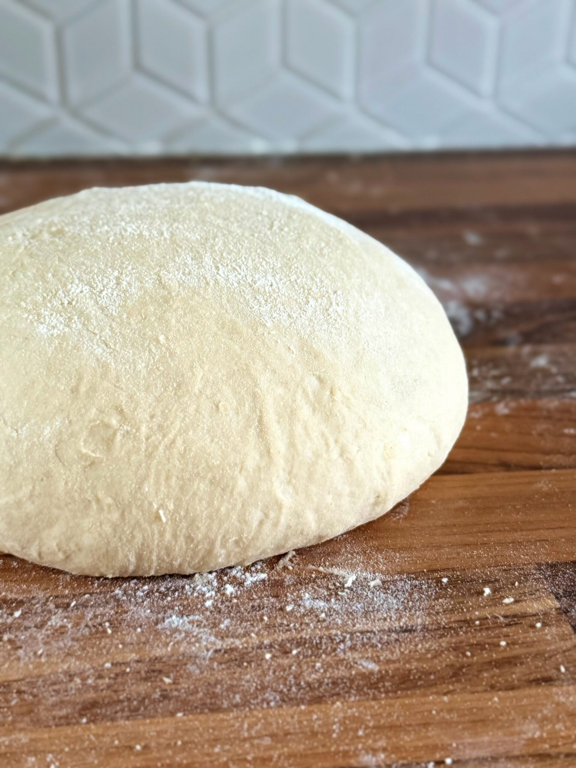 bread dough on a work surface