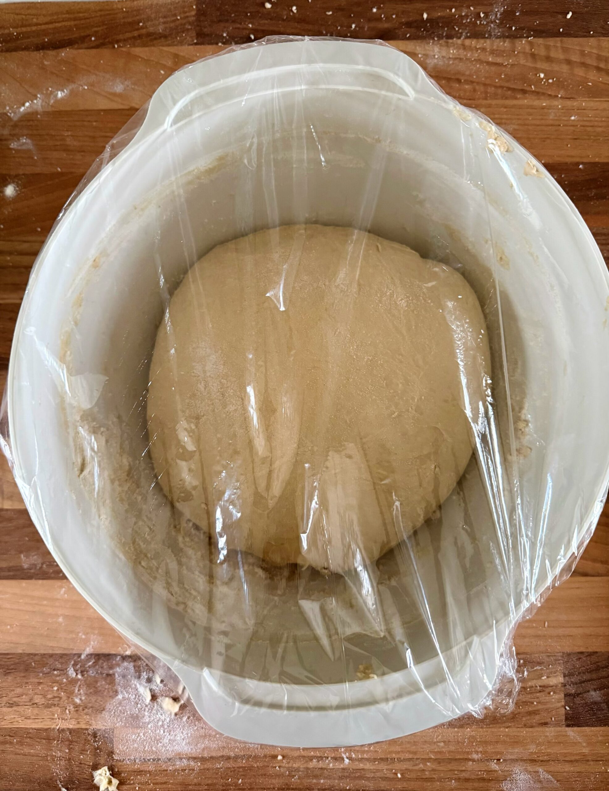 proving homemade focaccia dough