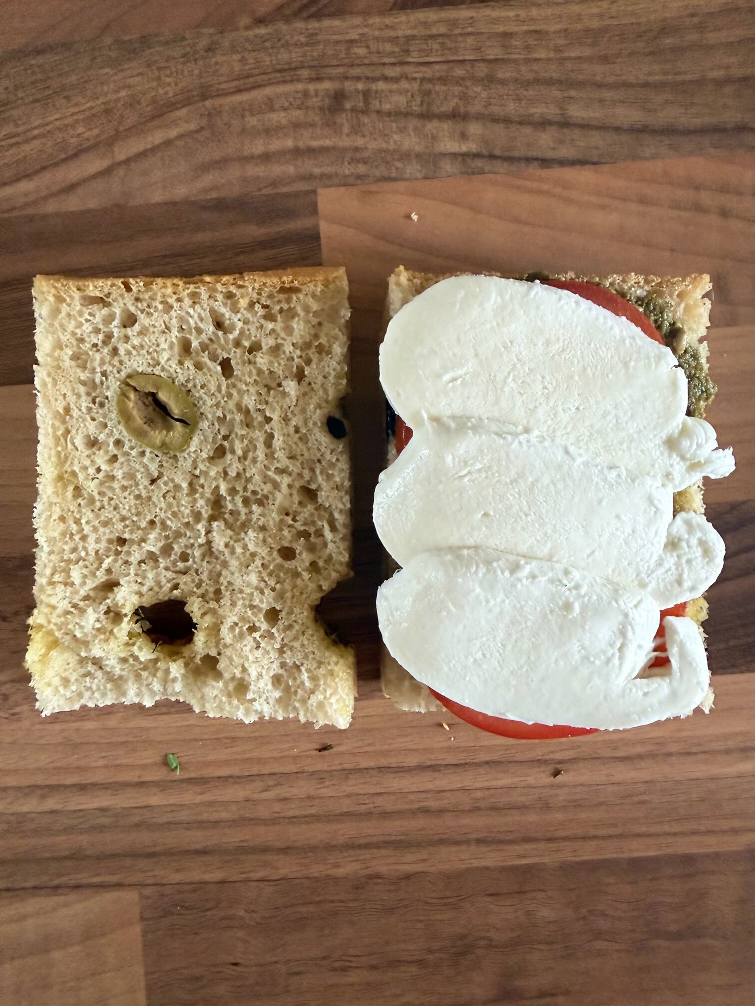 mozzarella on bread