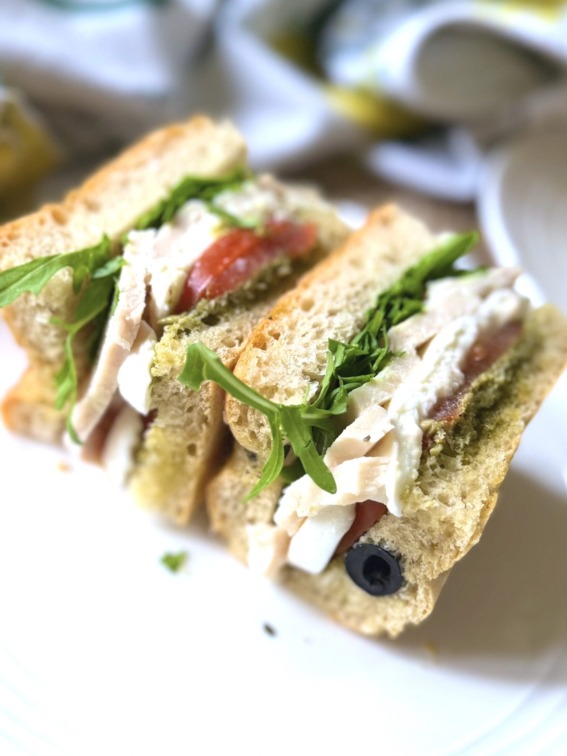 pesto chicken caprese sandwich