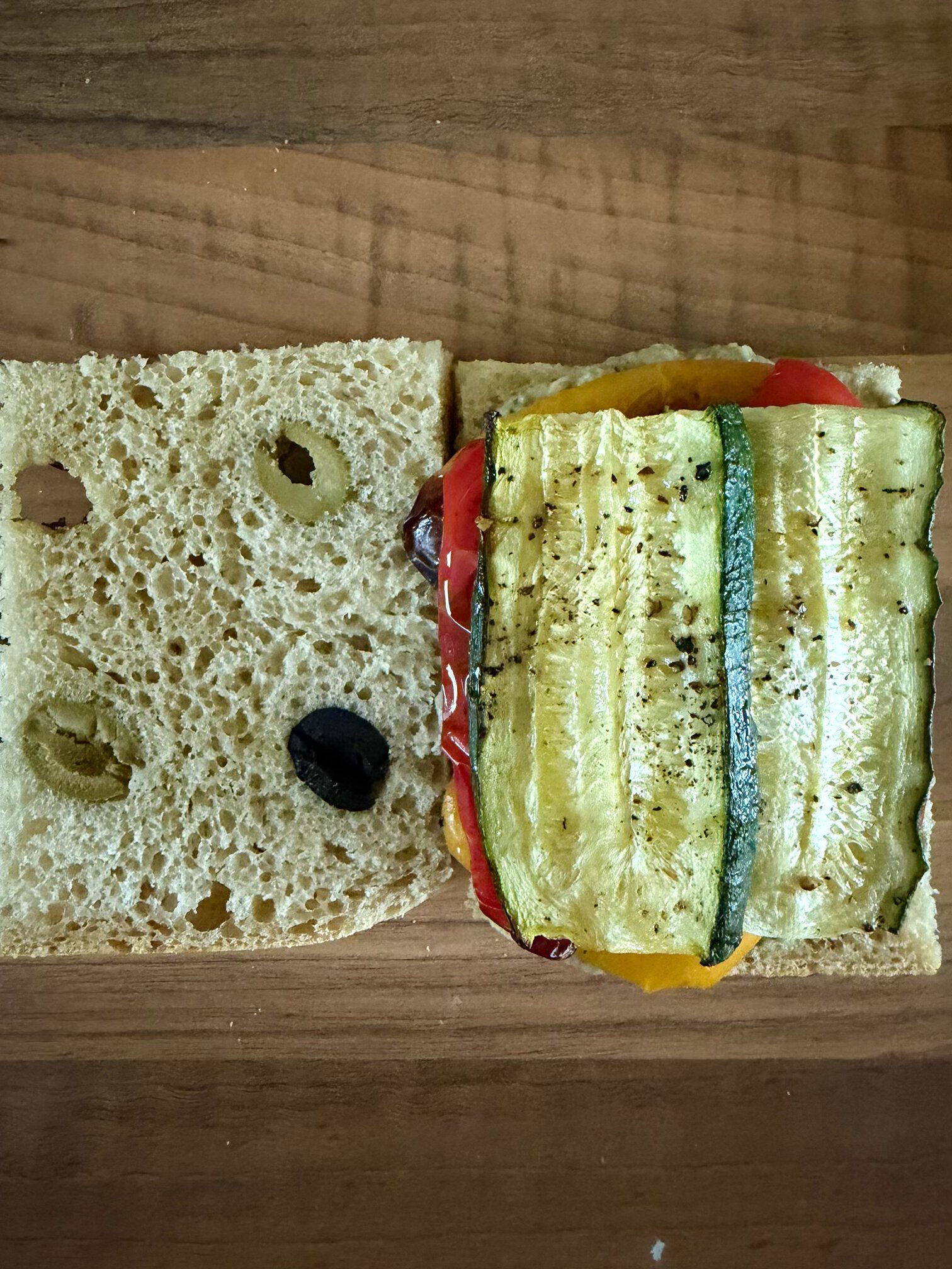add the roasted veg