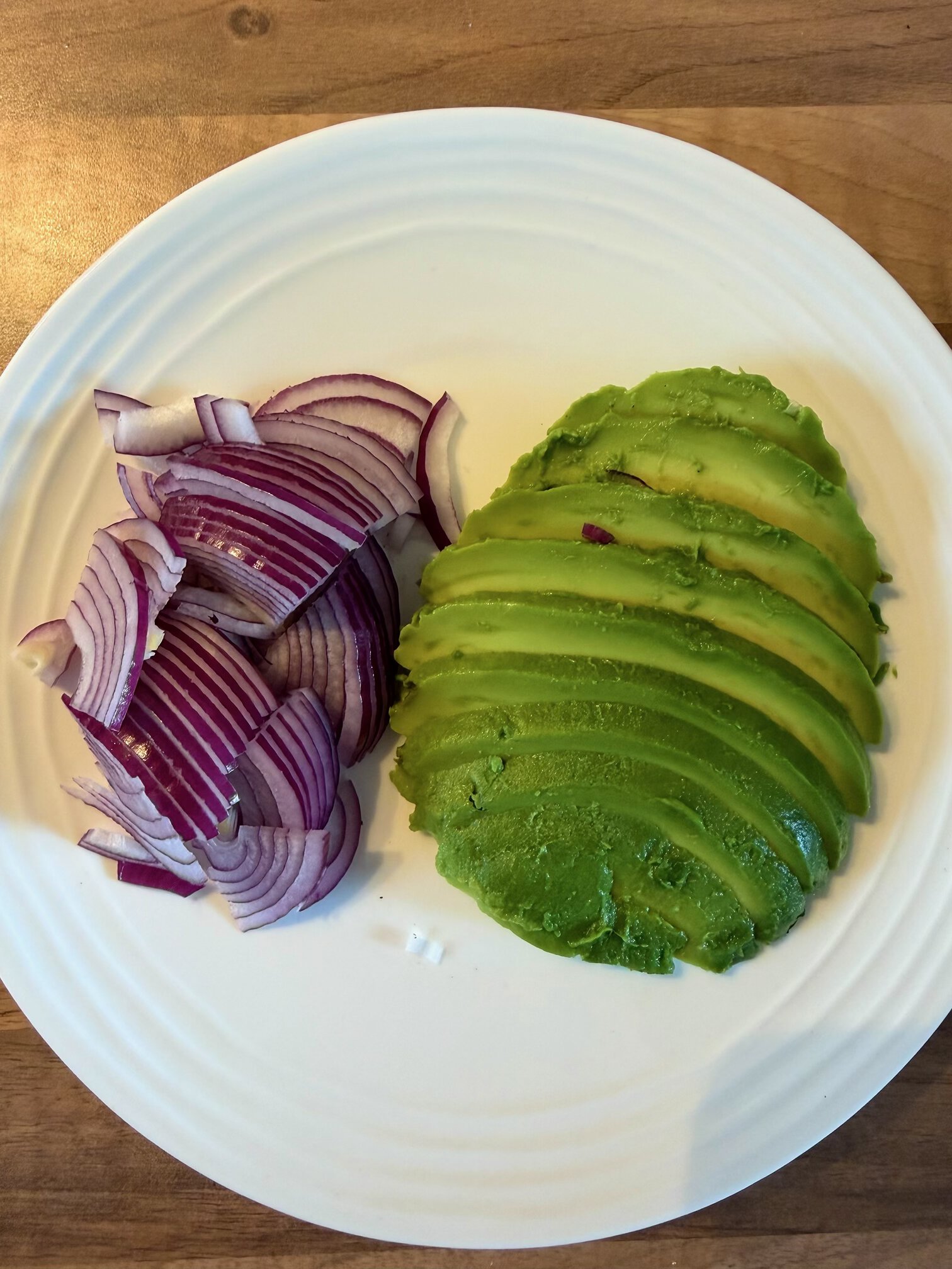 avocado and red onion