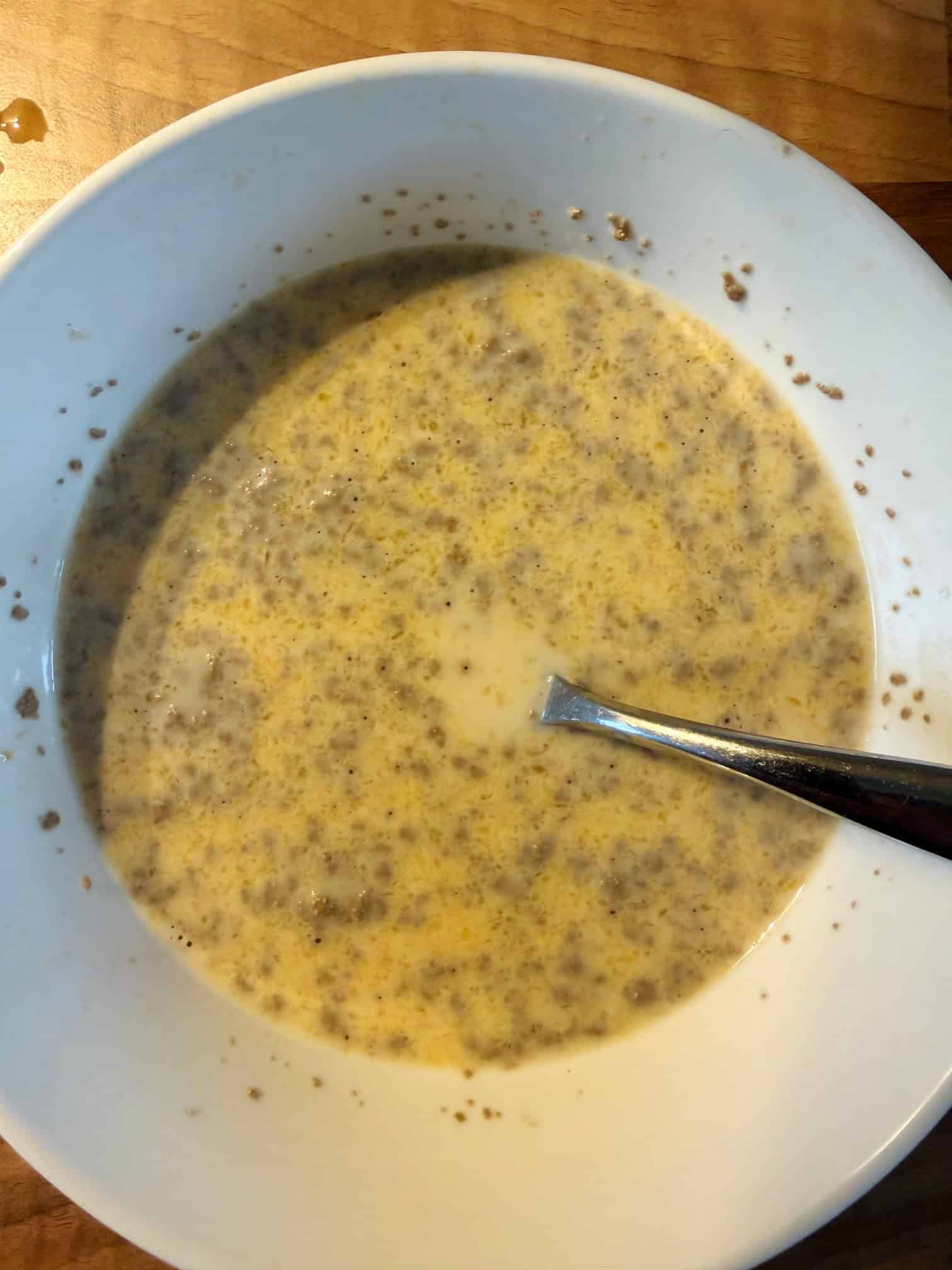 yeast, milk and orange juice