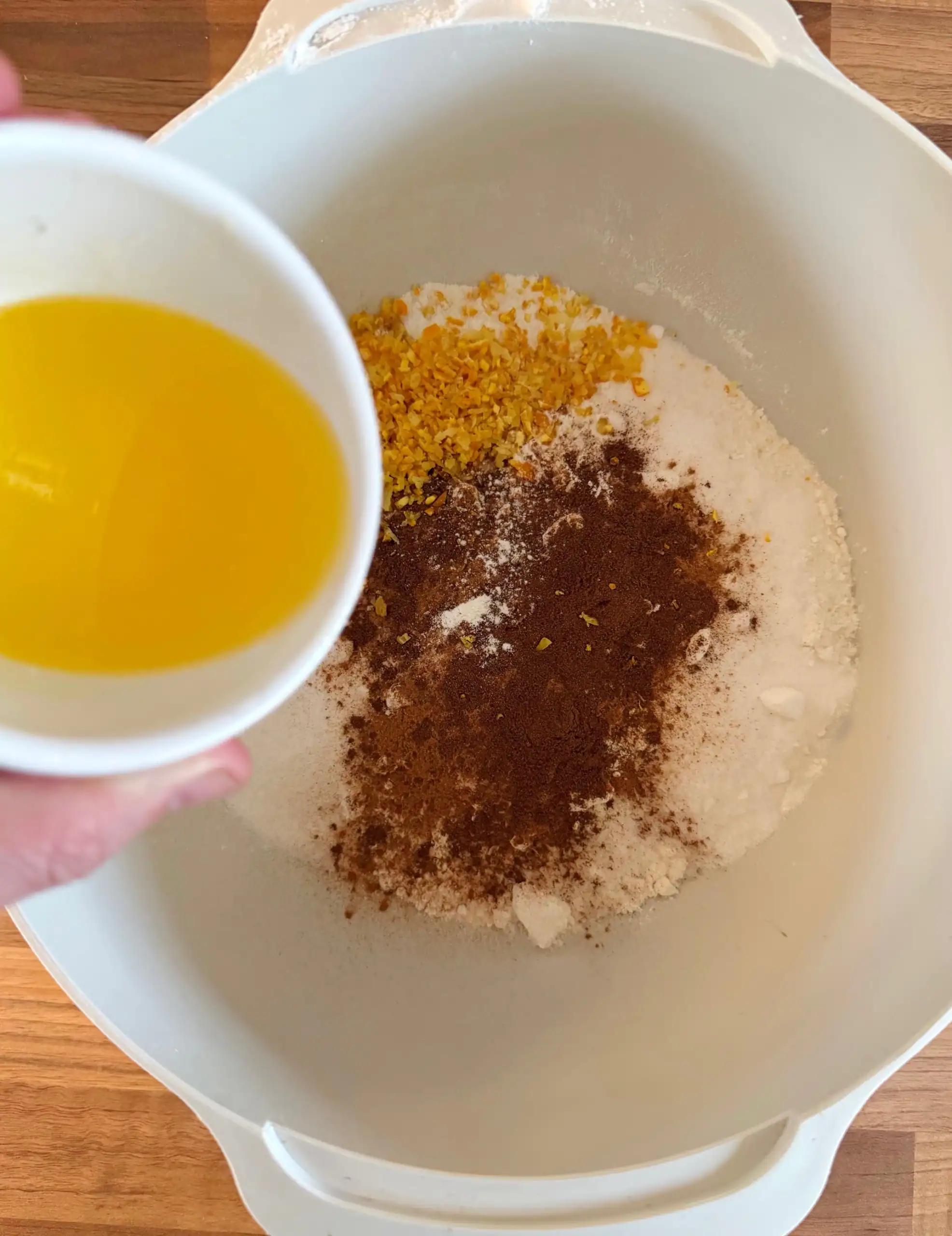 add butter to dry ingredients