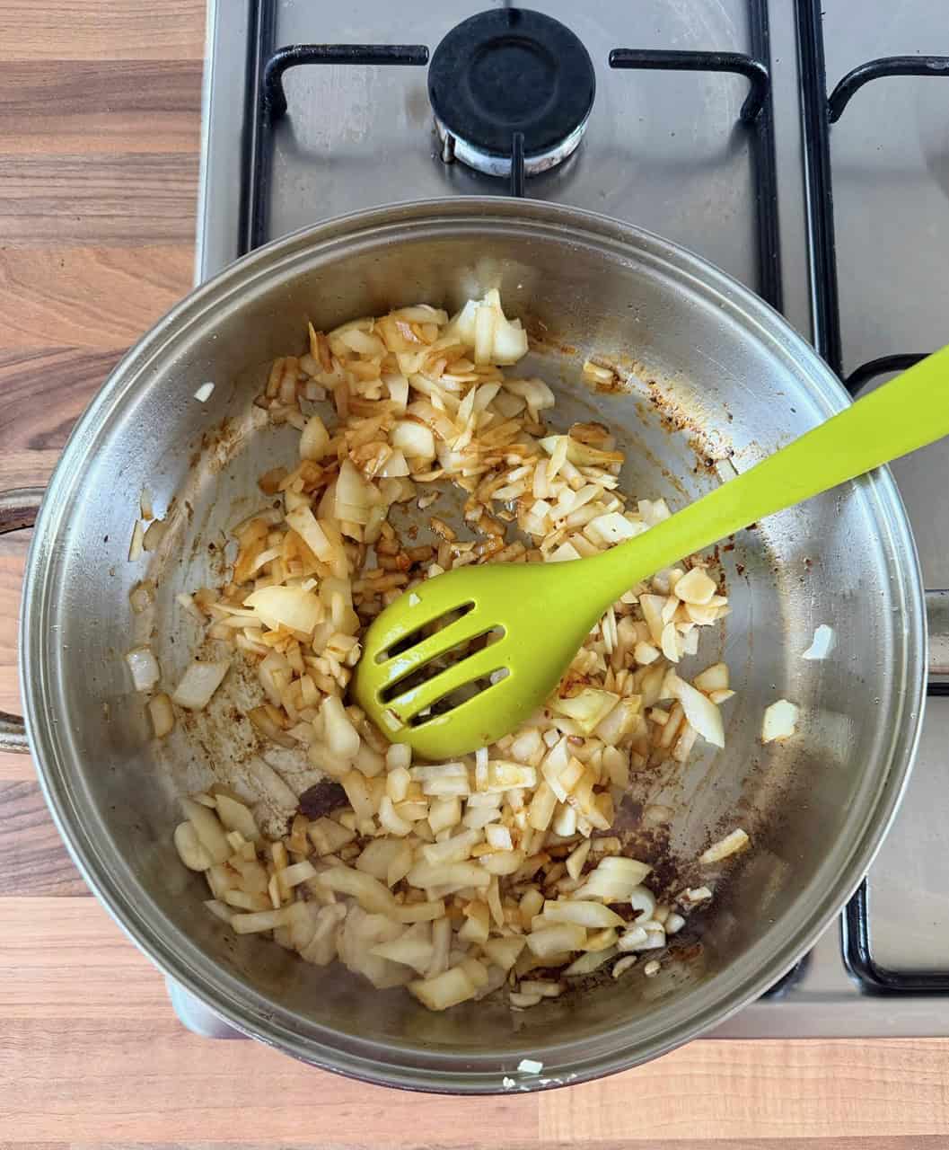sauteing onions