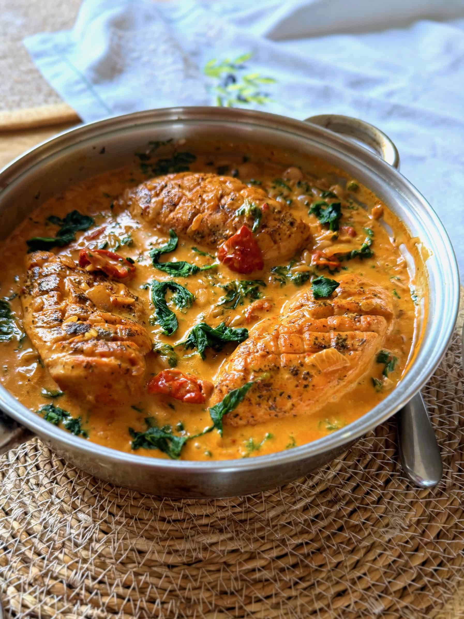 tuscan chicken orzo pasta