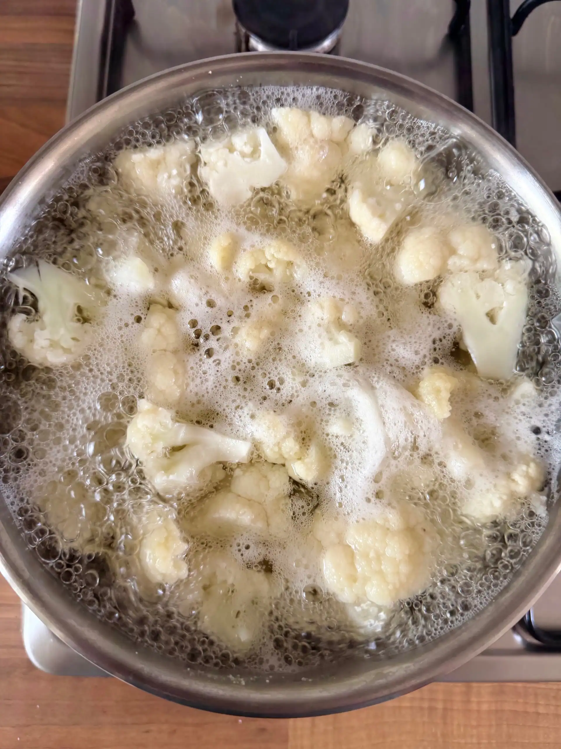 boiling cauliflower