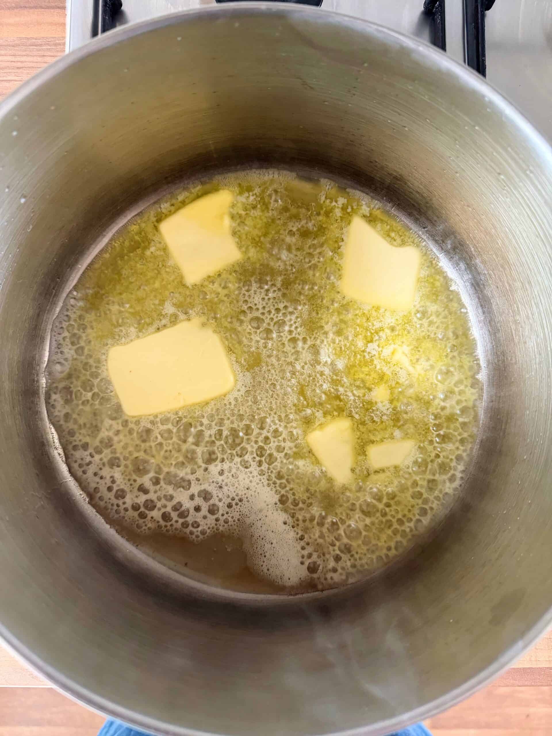 butter in a pan