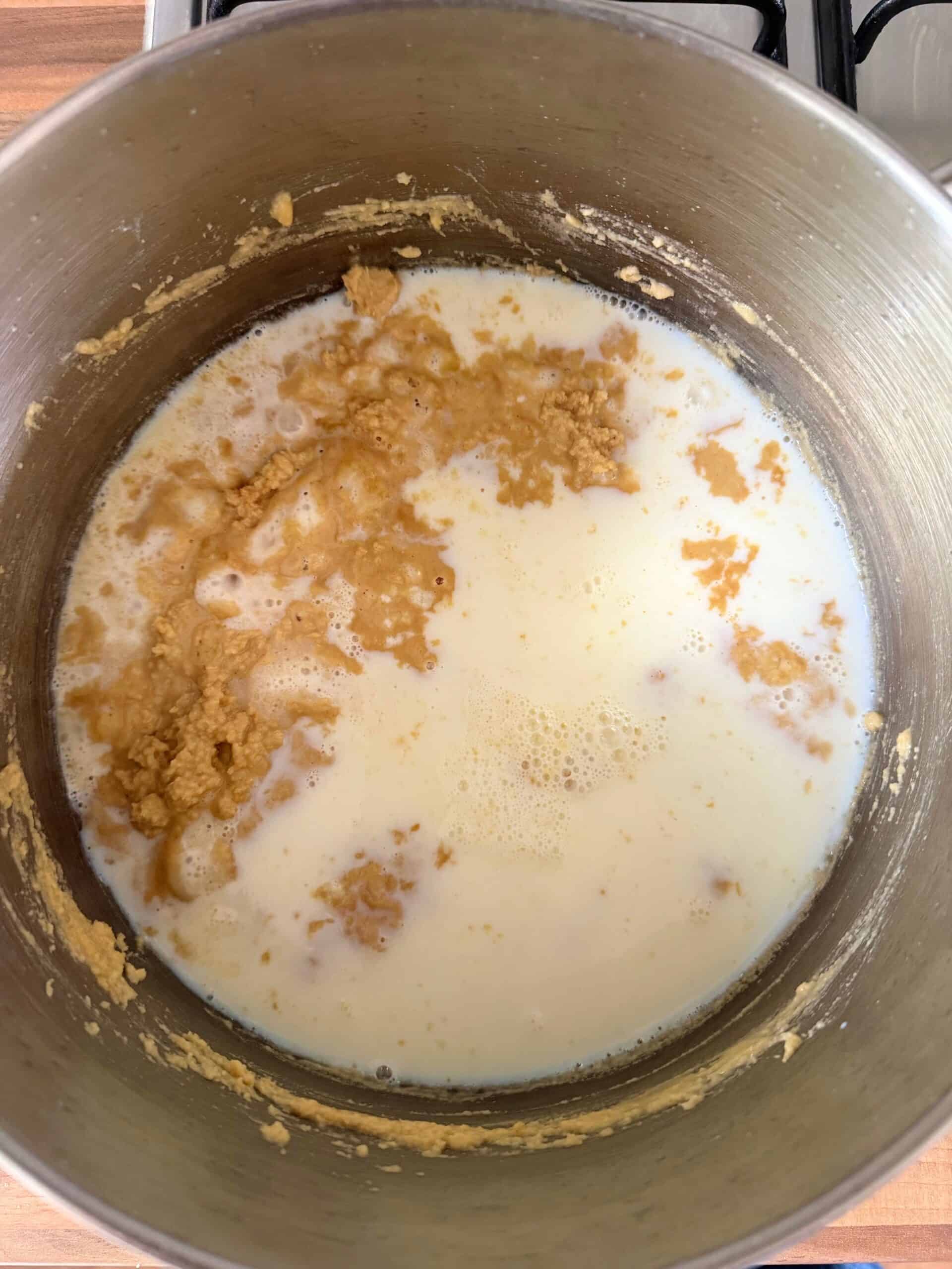 milk in roux