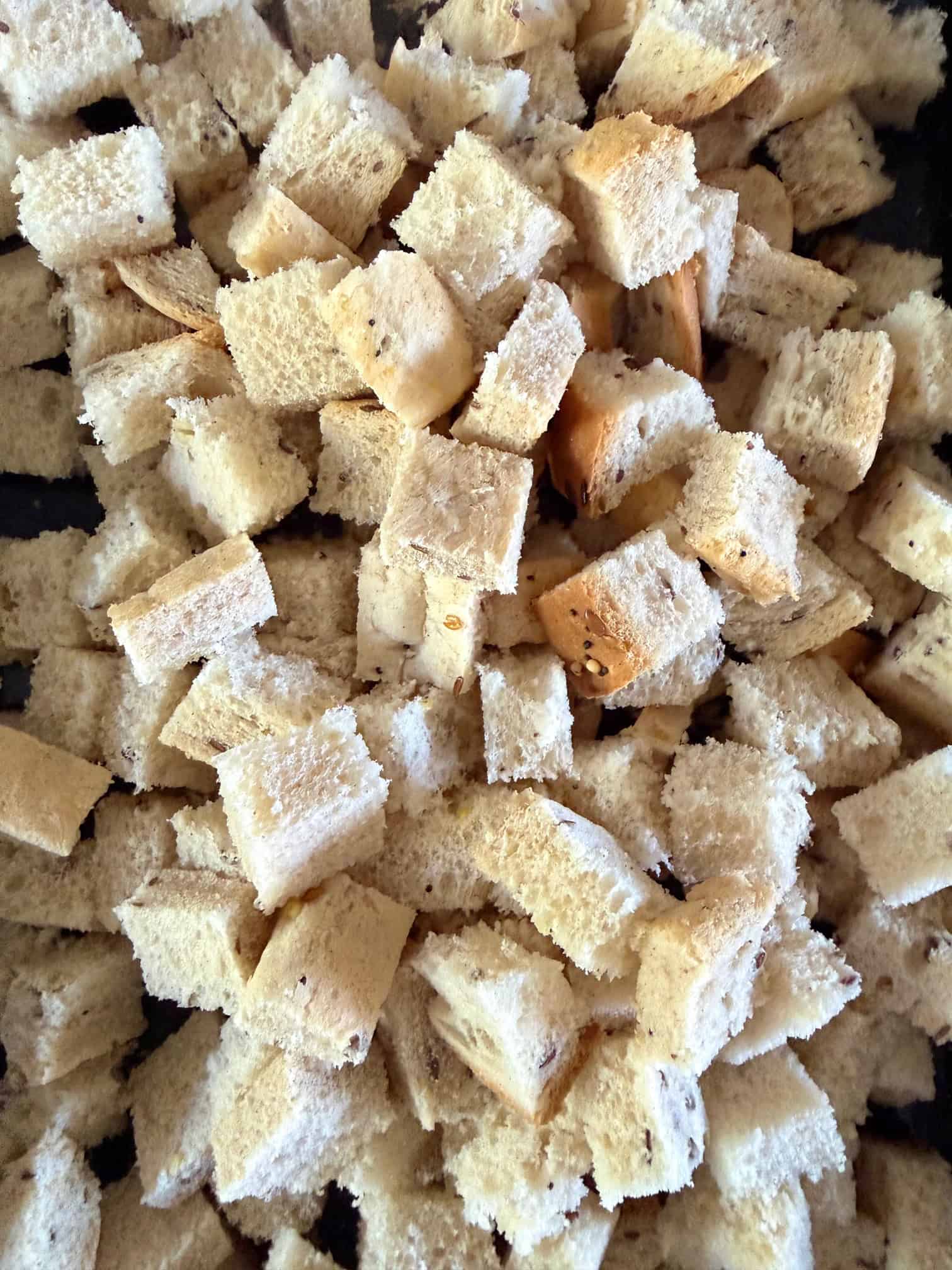 cubed bread