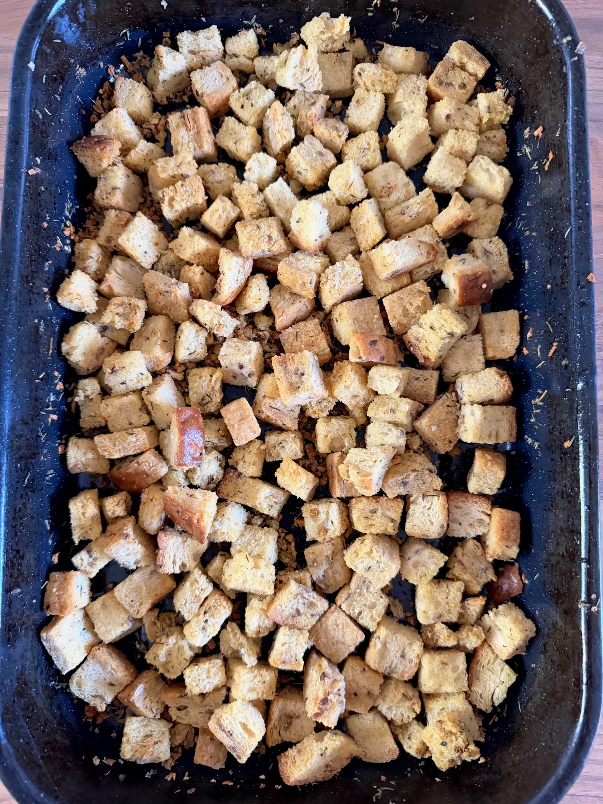 cooked croutons
