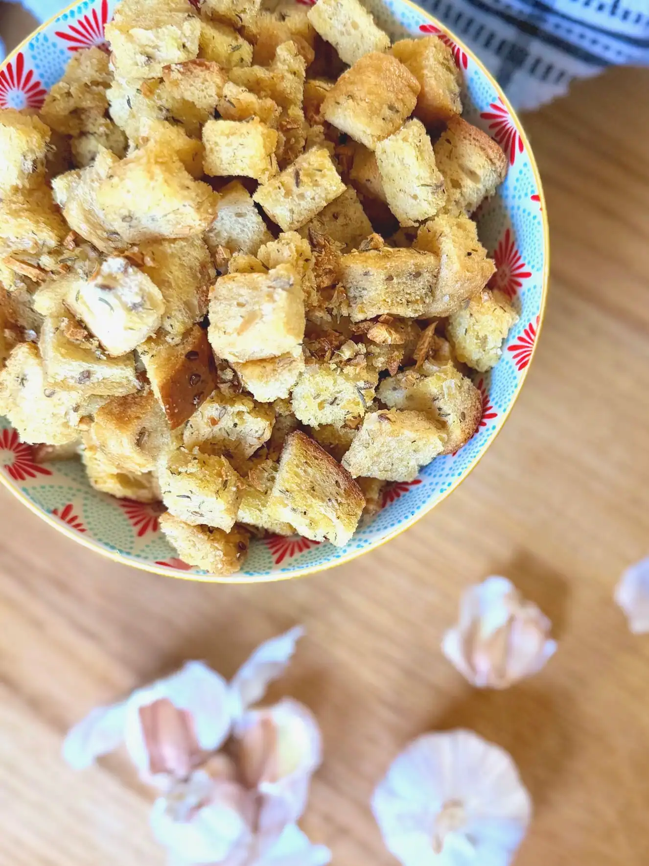 croutons in a bowl