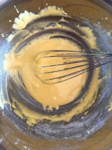 whisked egg mixture