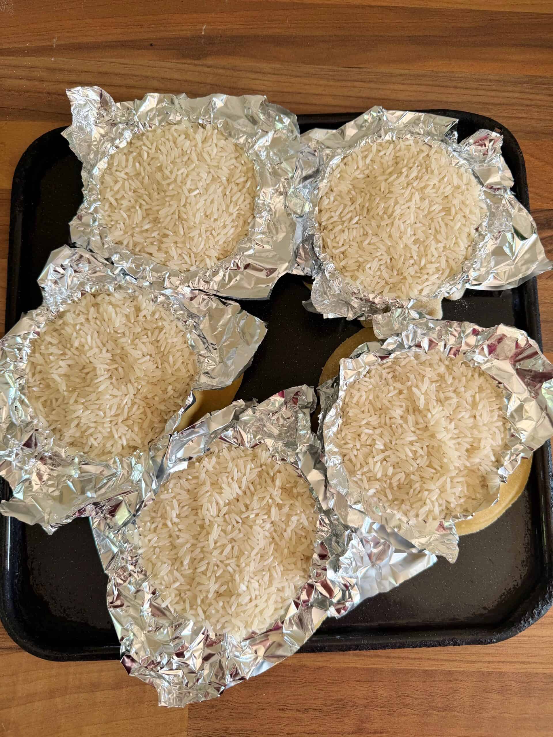 blind baking the tart cases