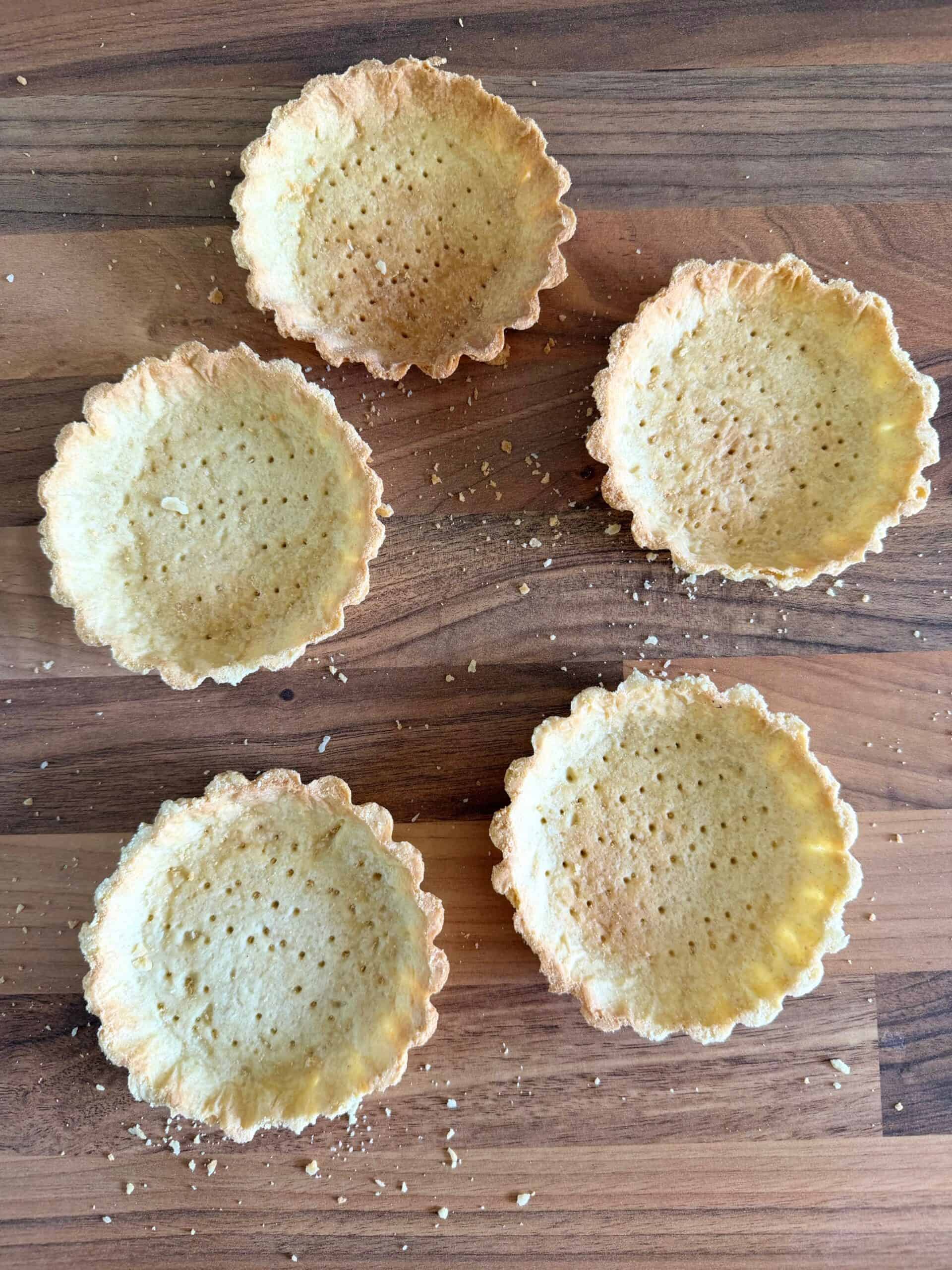 trimmed pastry cases