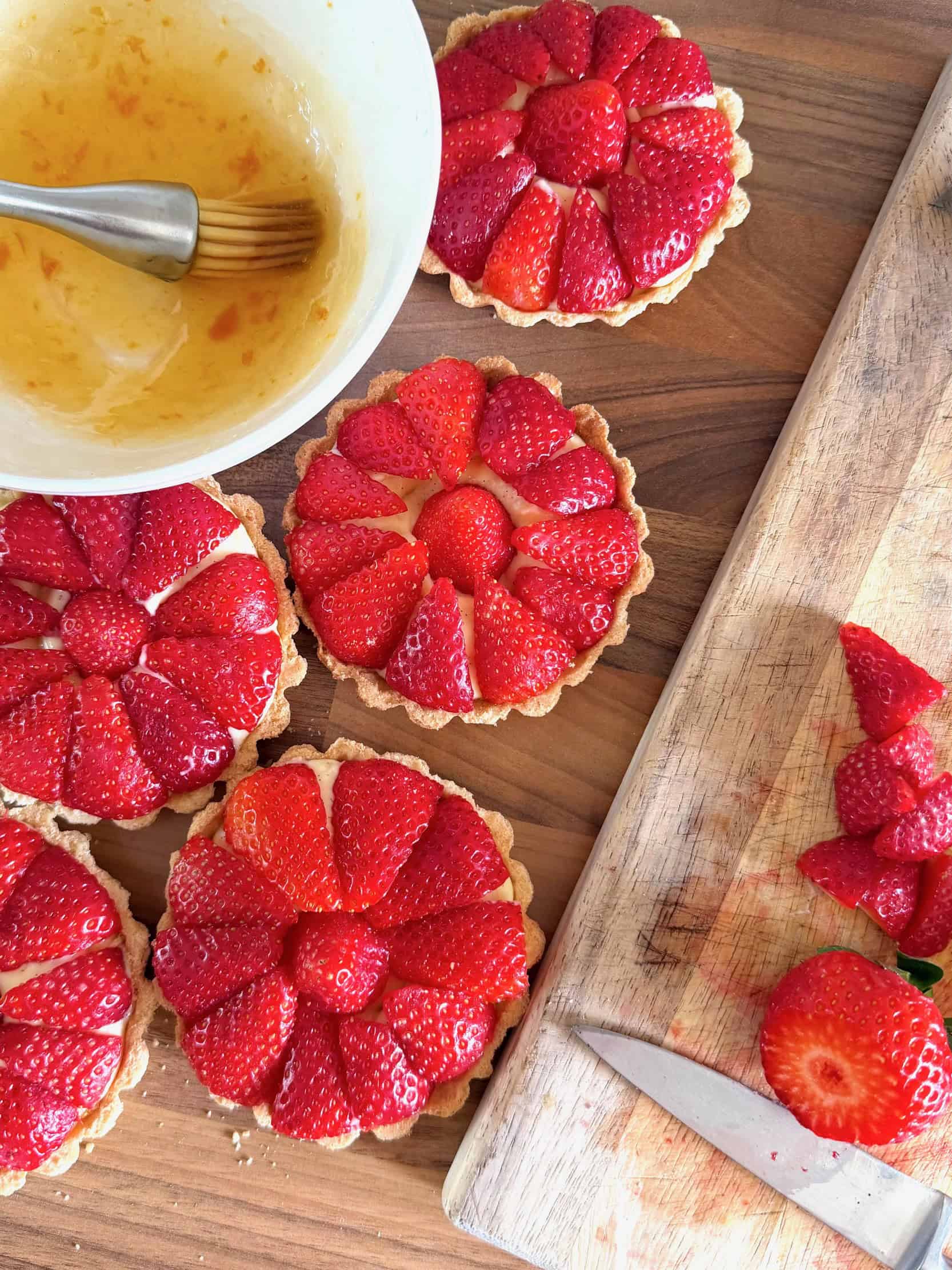 glazed strawberry tarts