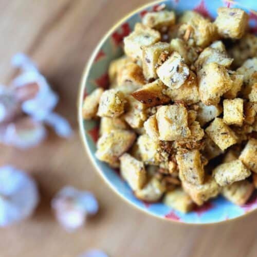 homemade croutons
