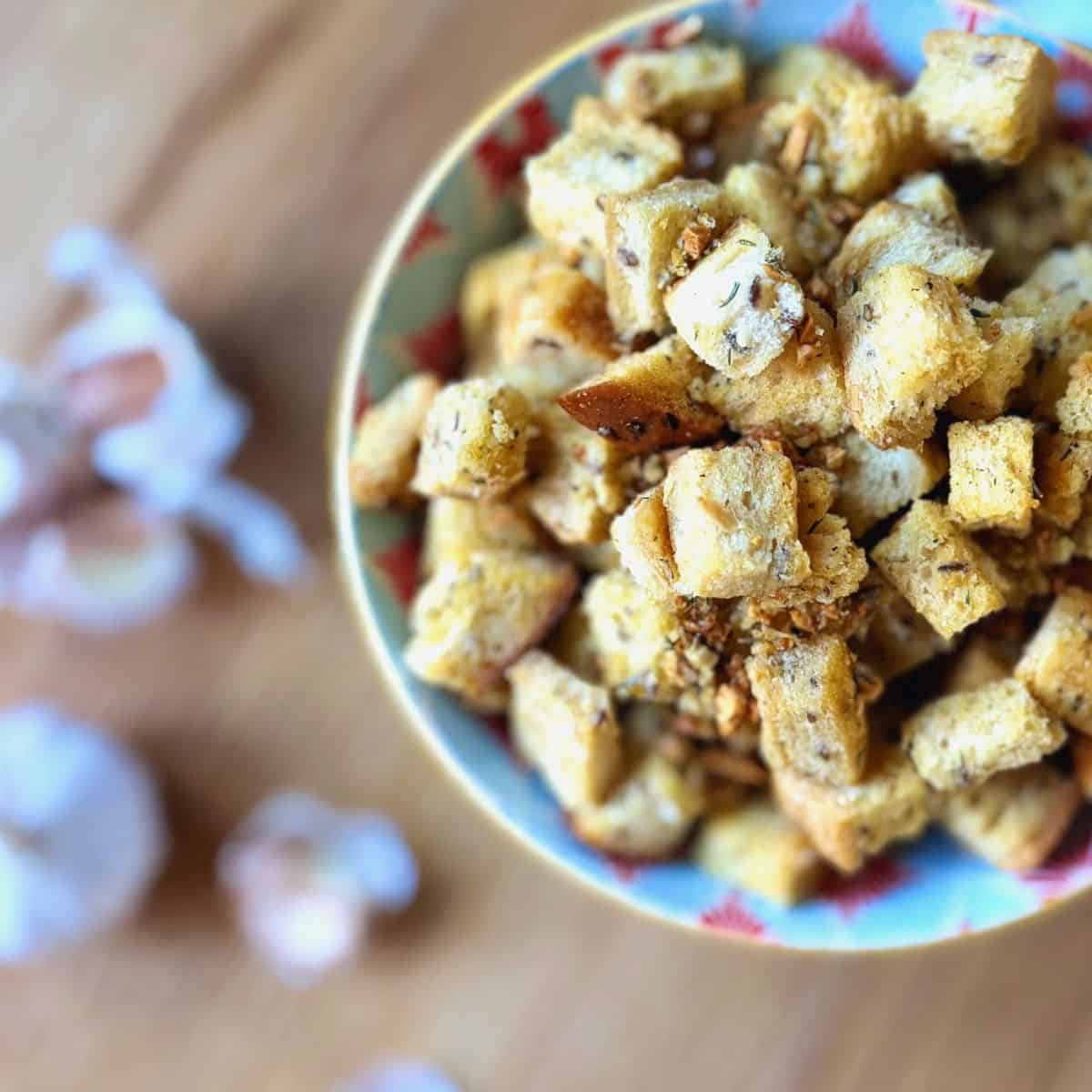 homemade croutons