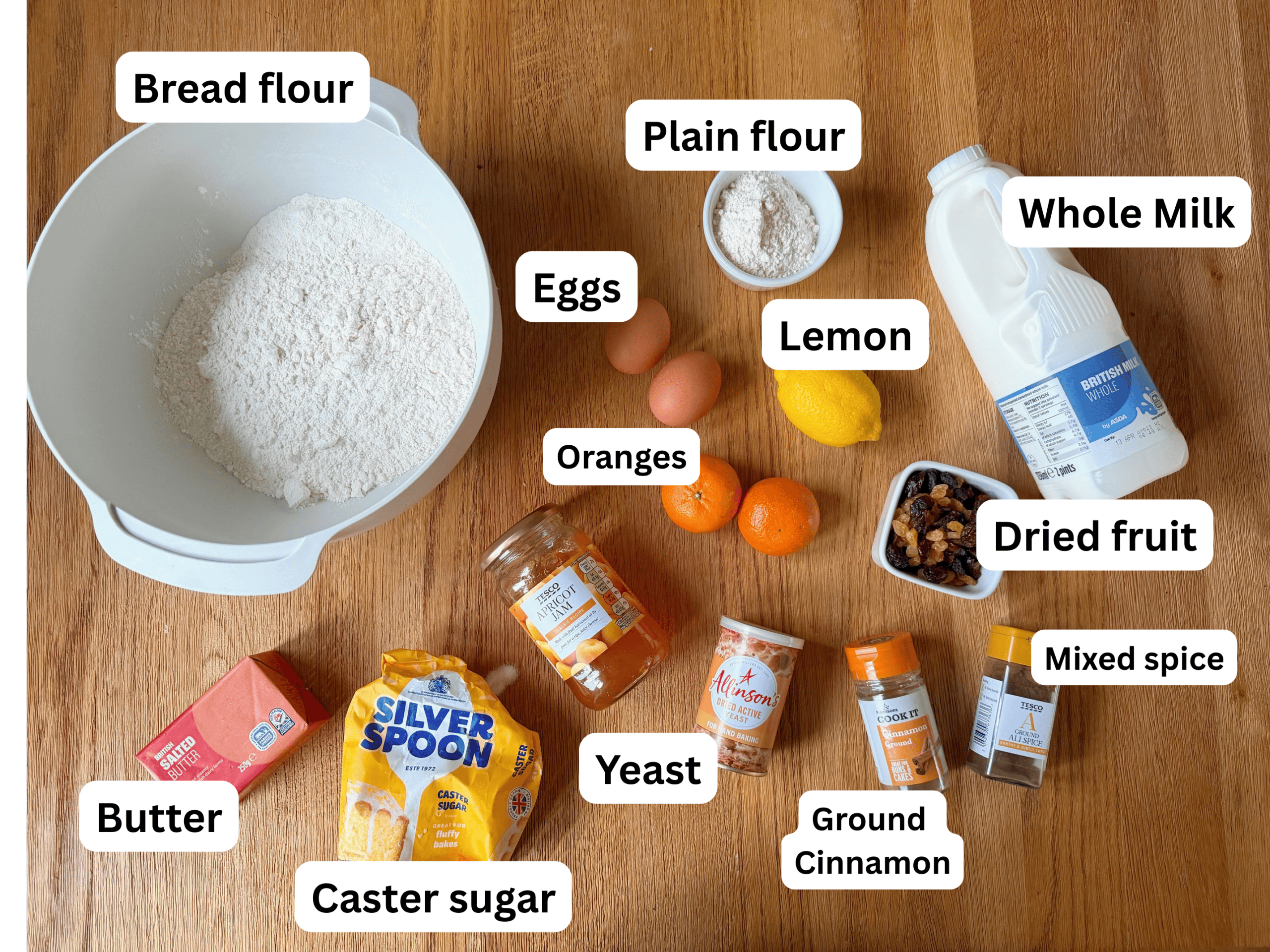 hot cross buns ingredients