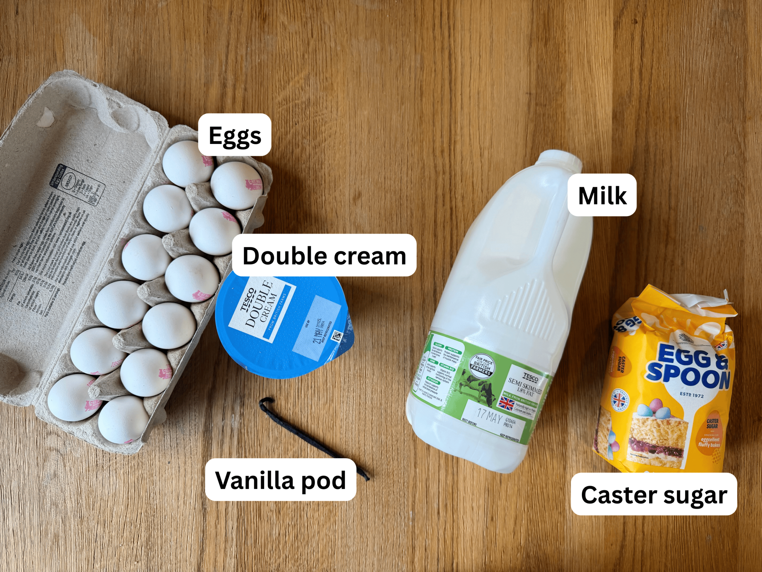 Creme brulee ingredients