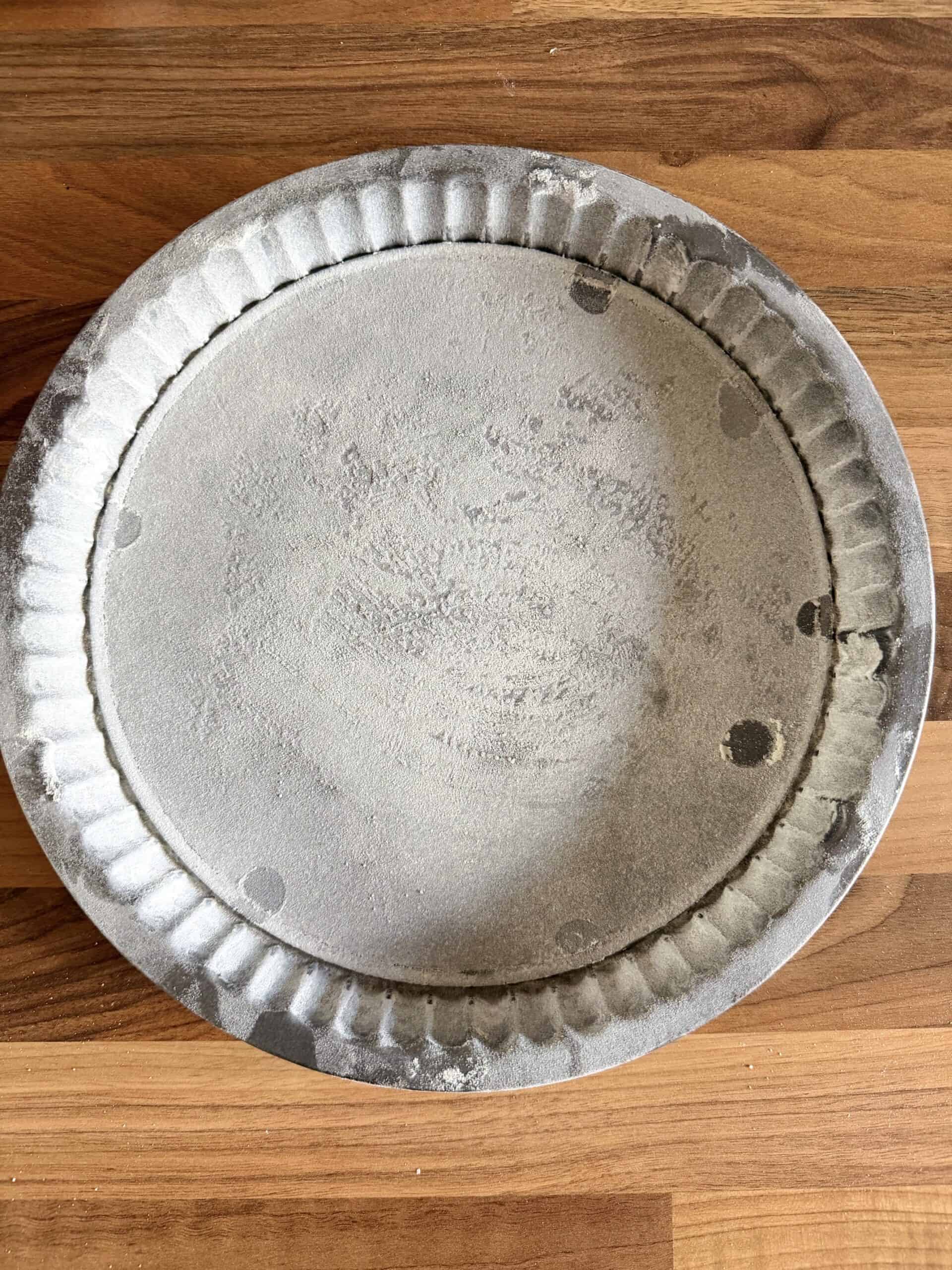preparing the fluted tart tins