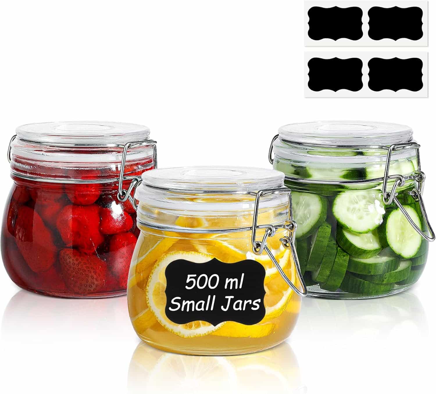airtight glass jars