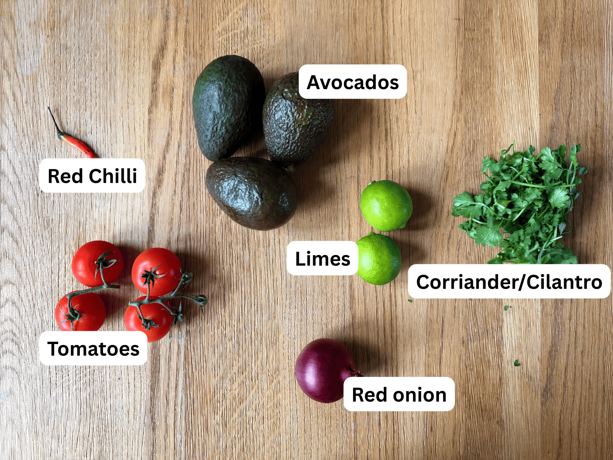 Guacamole ingredients
