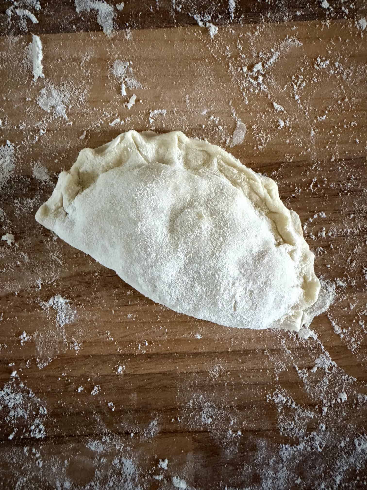 sealing potstickers