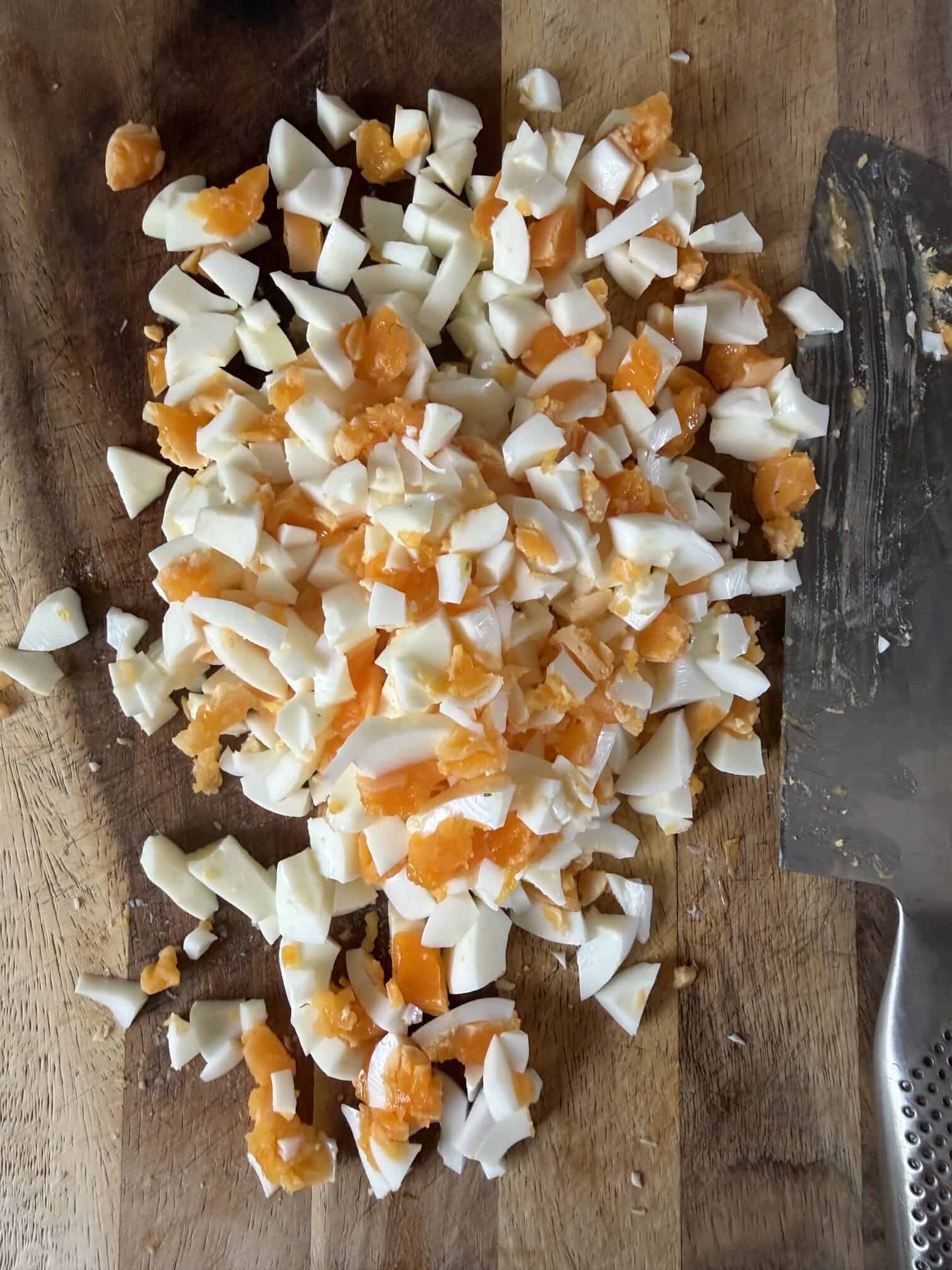 Chopped boiled eggs