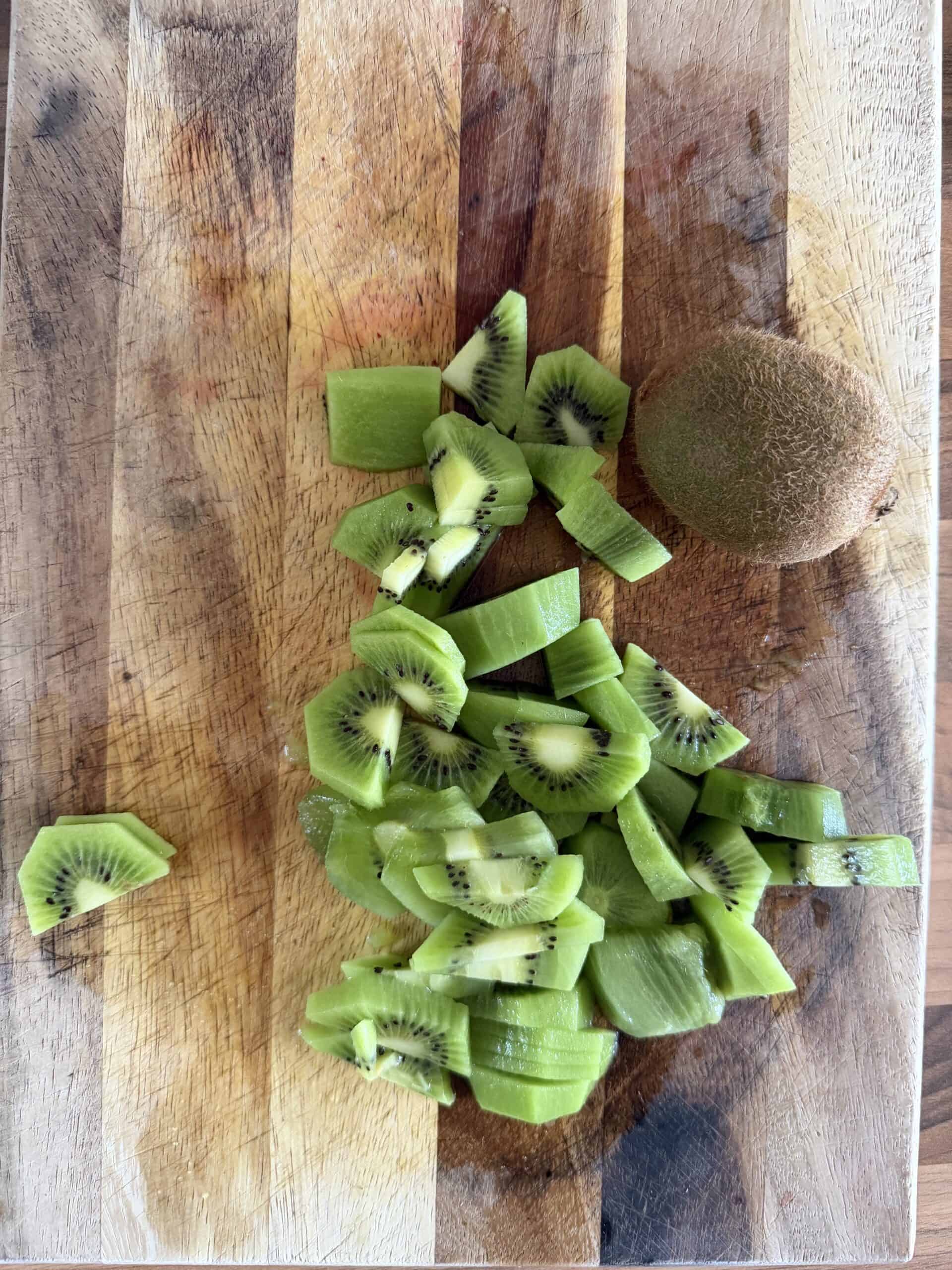 chopped kiwi fruit