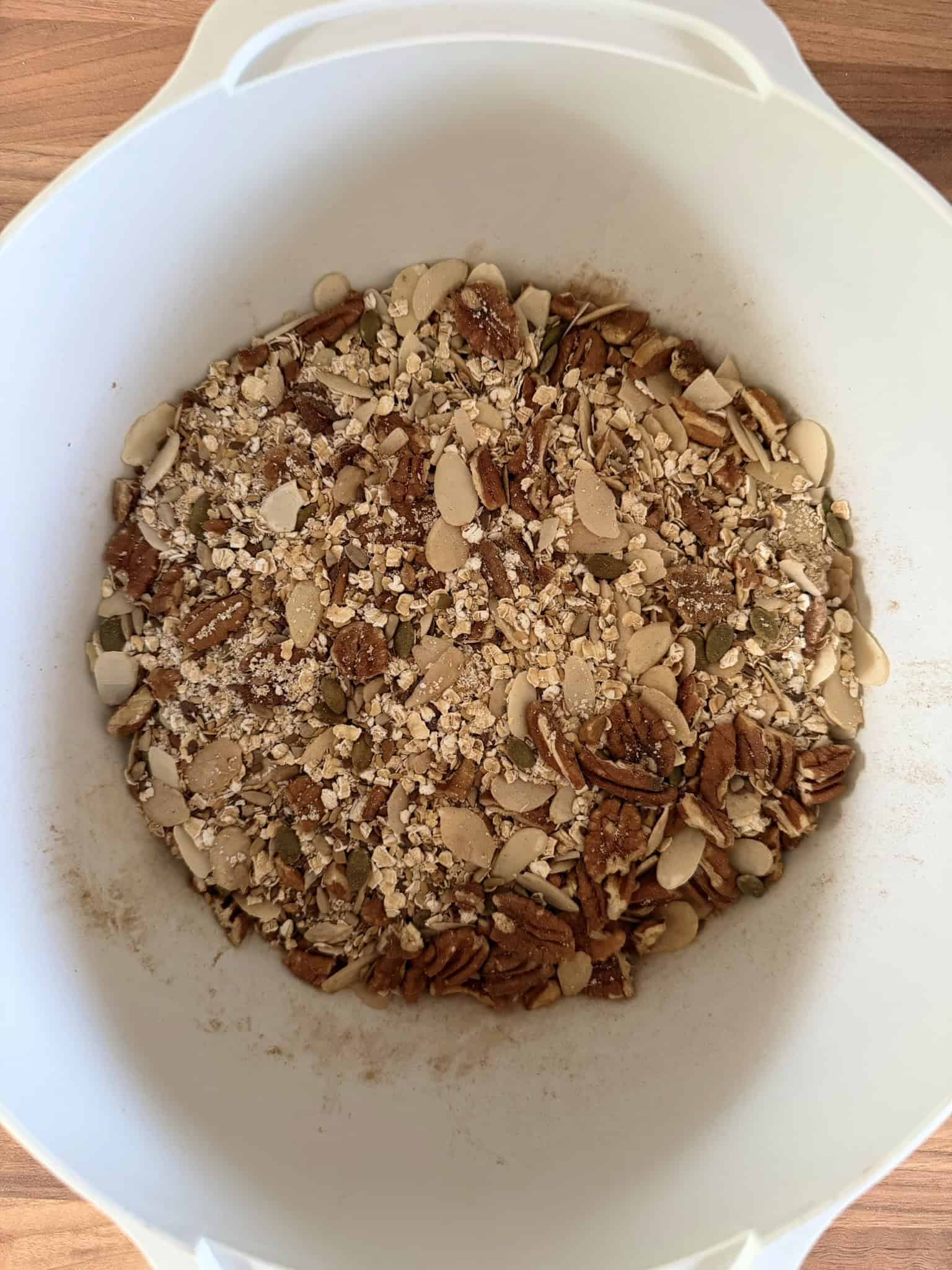 dry ingredients in a mixing bowl