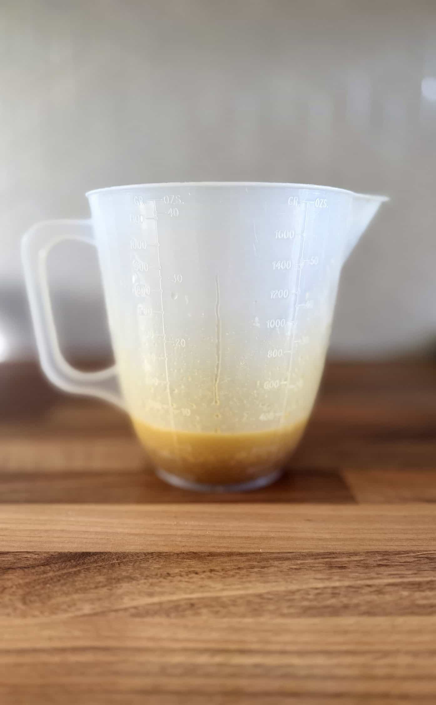wet ingredients in a  jug