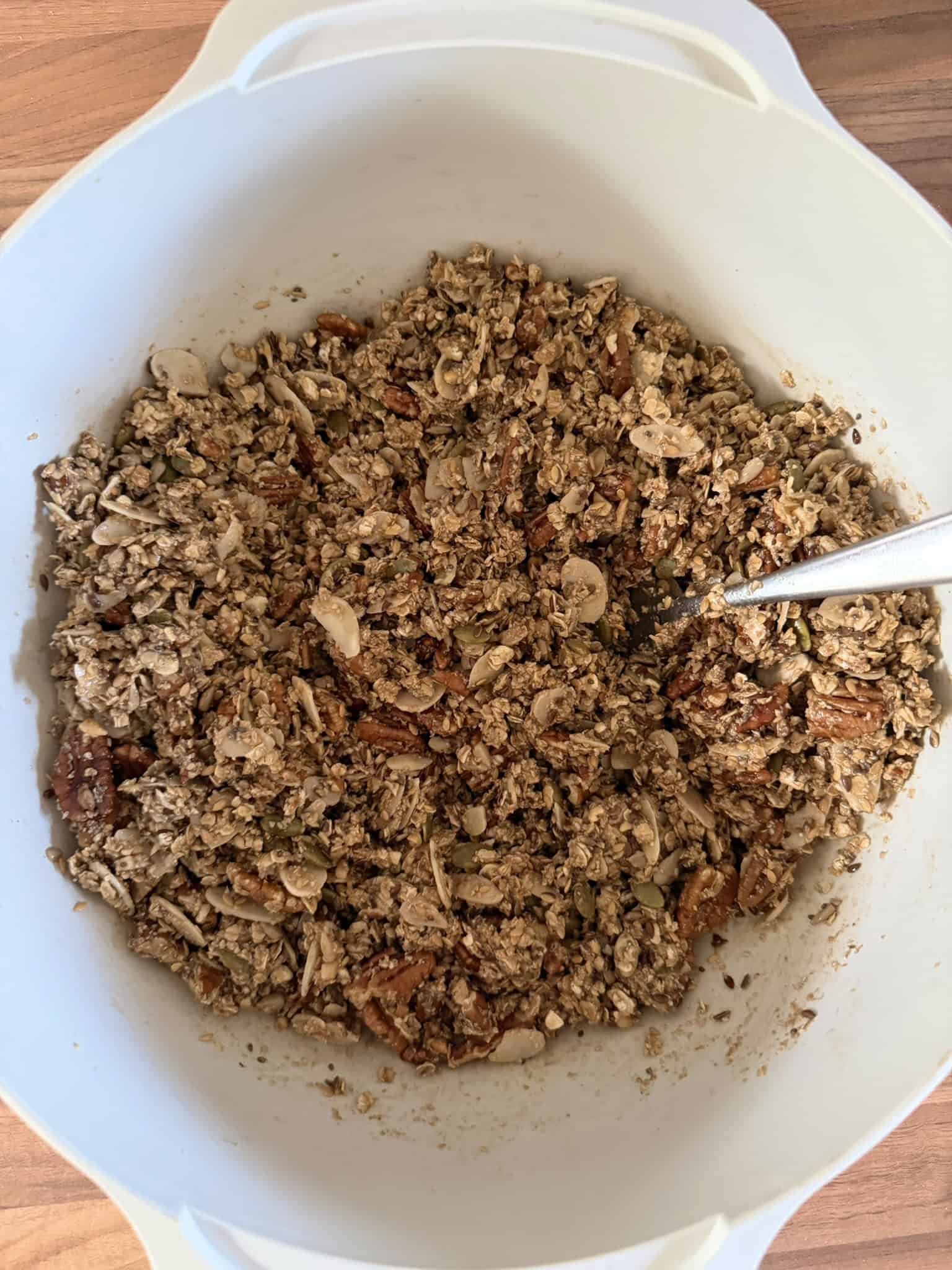 mix the wet and dry ingredients