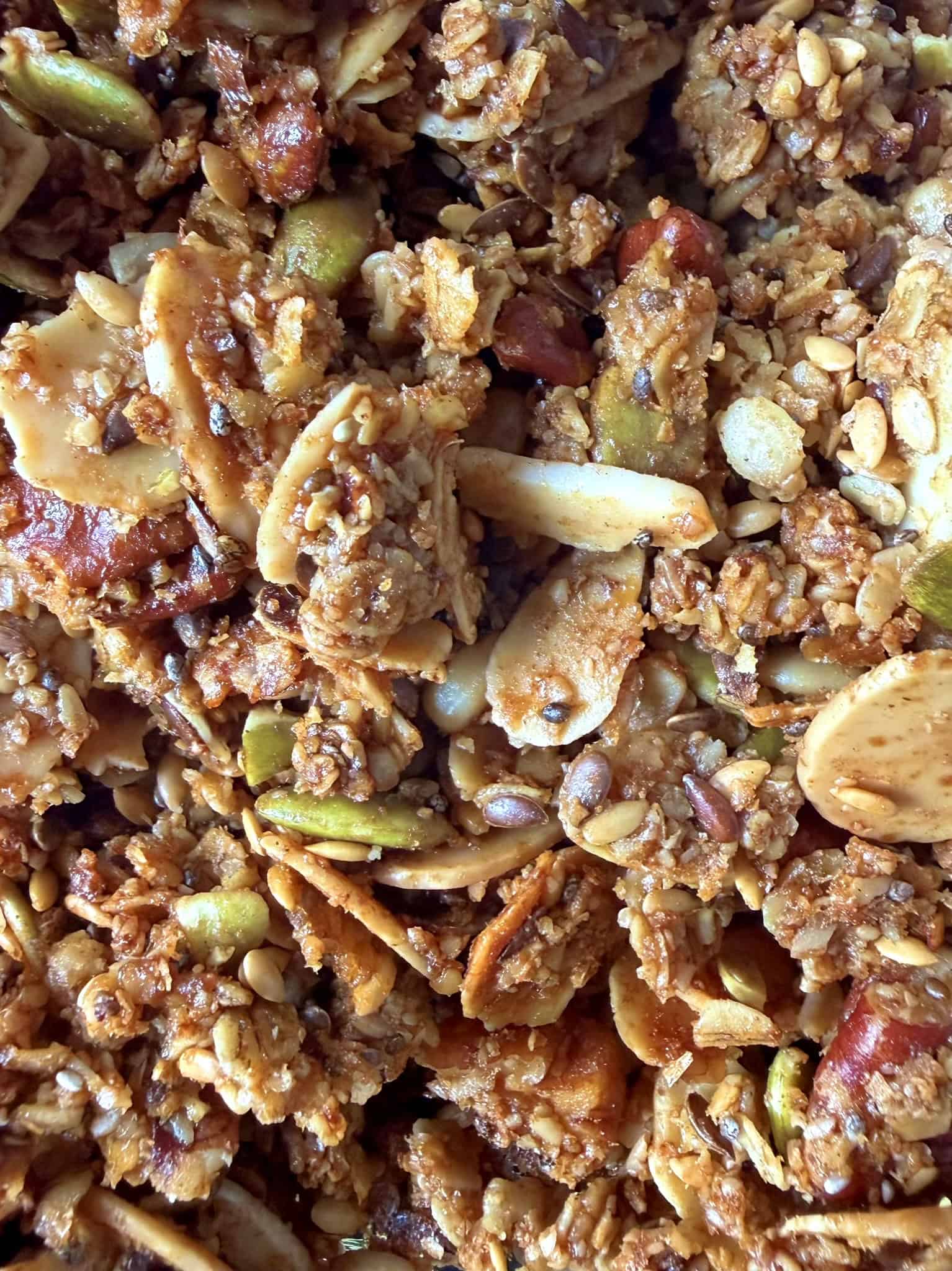 close up of granola