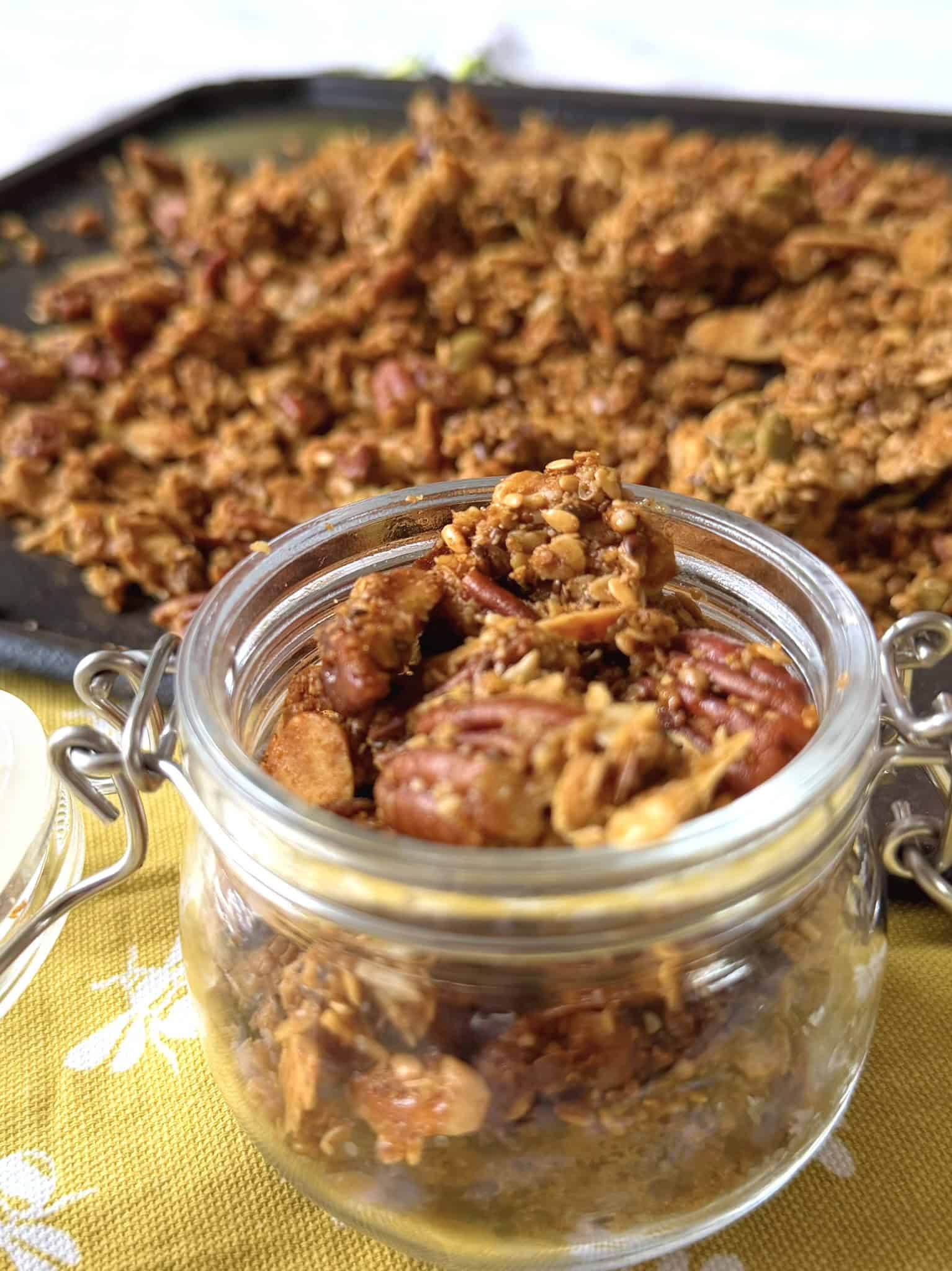 granola in a jar