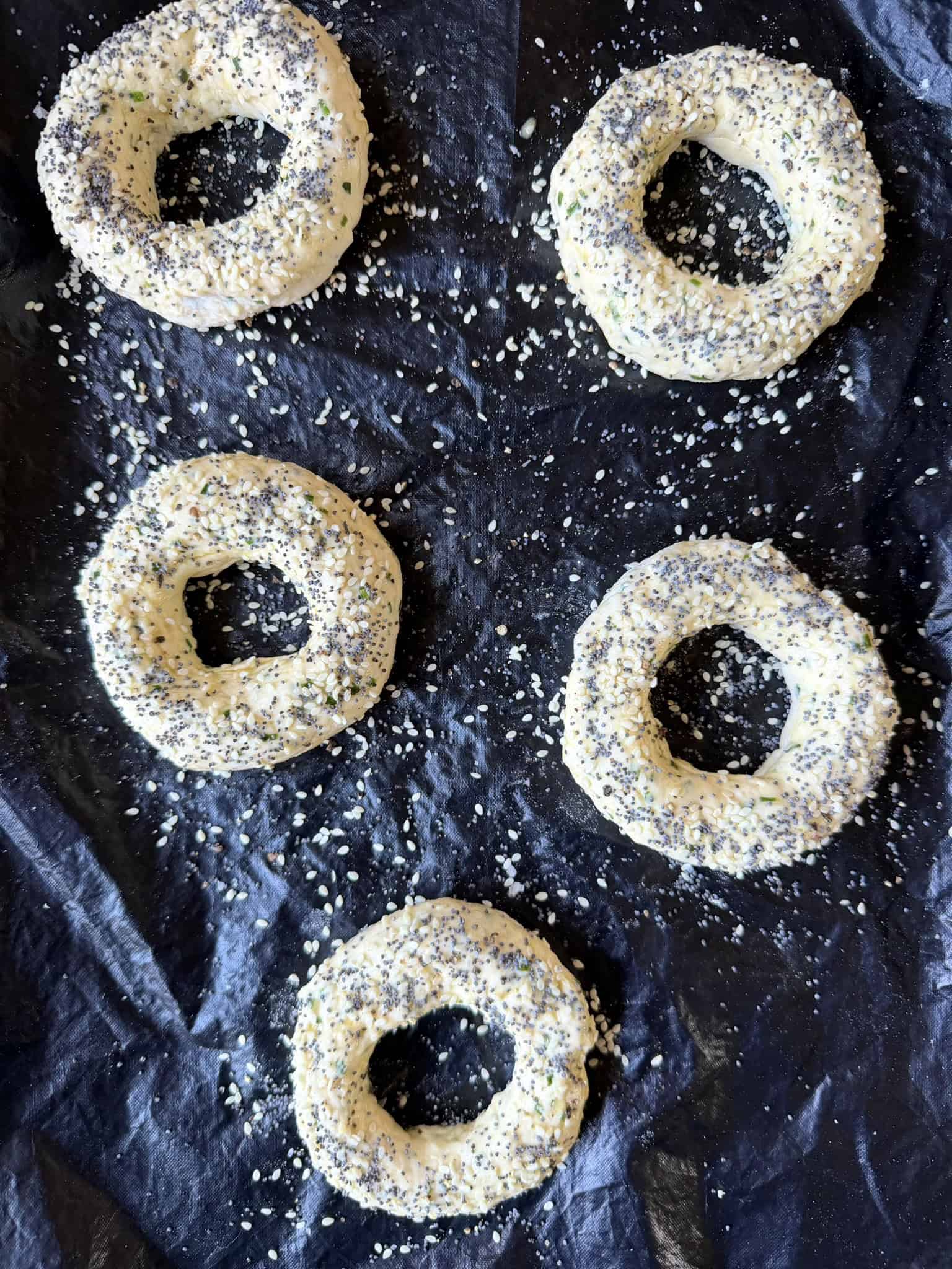 bagels on tray