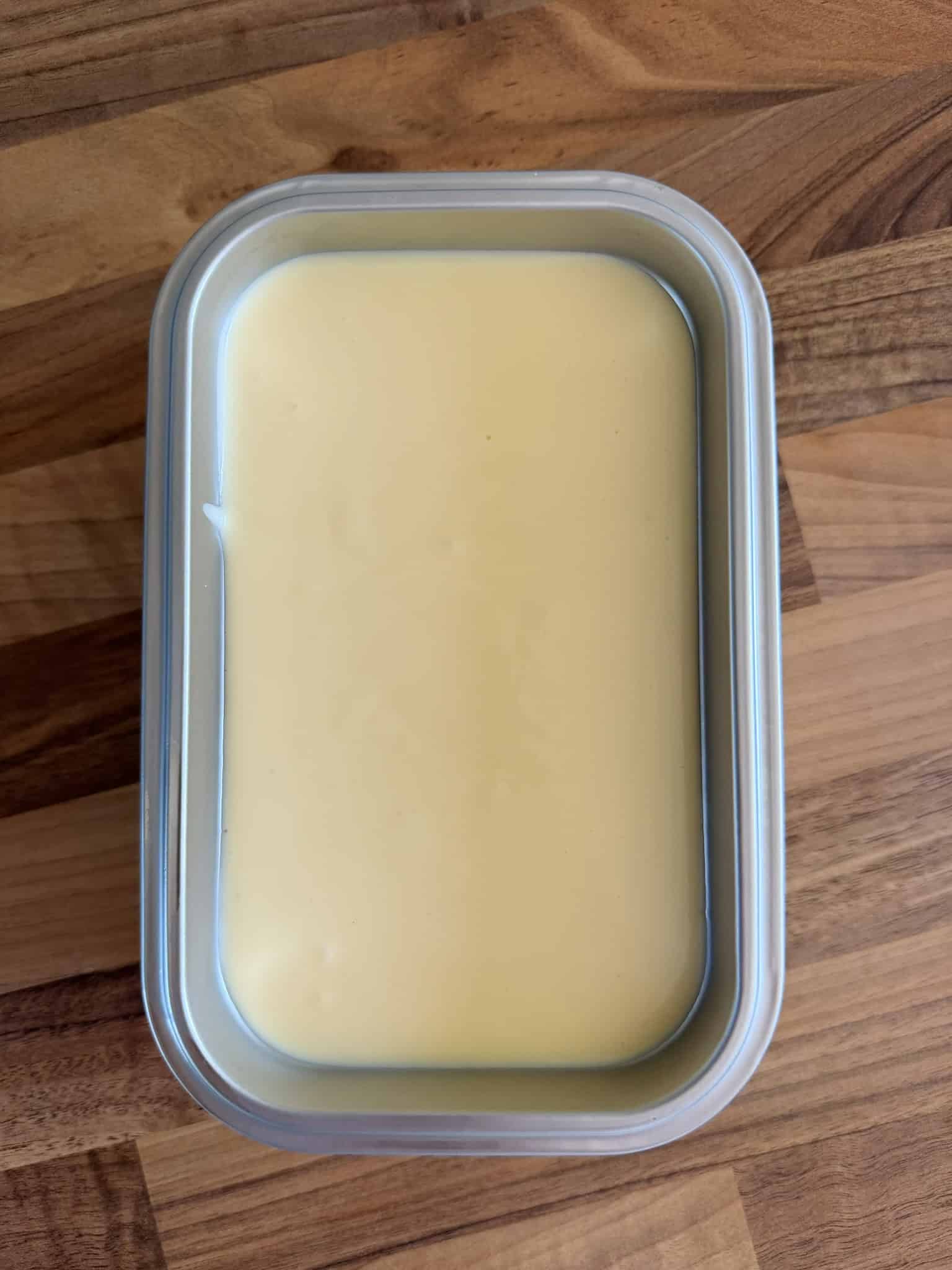 ice cream in a freezer safe container