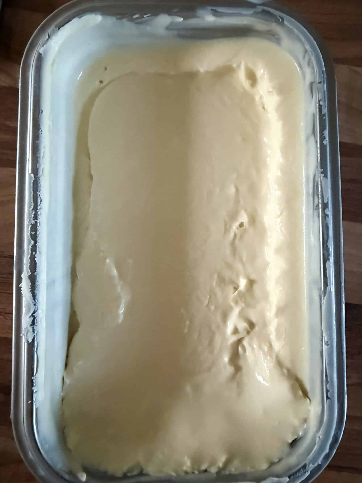 ice cream starting to freeze