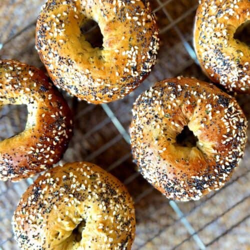 bagels on cooling rack