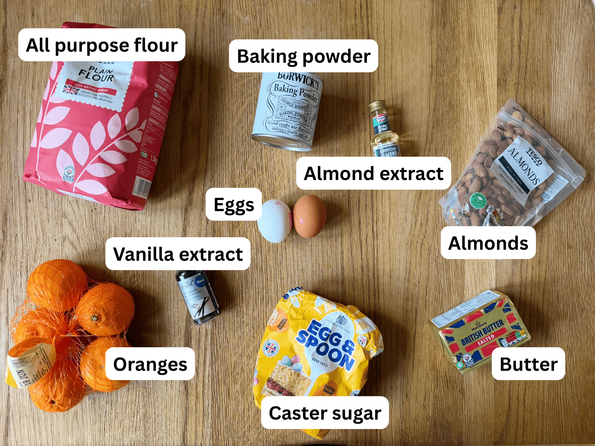 Biscotti ingredients