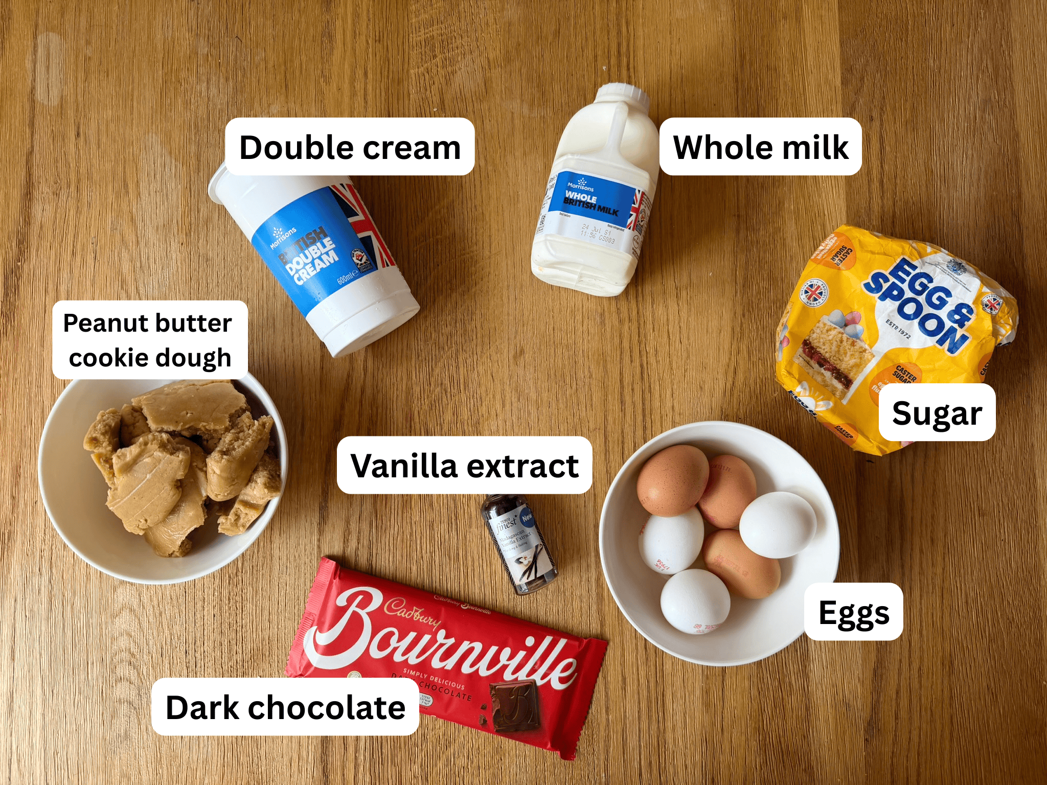 homemade ice cream ingredients