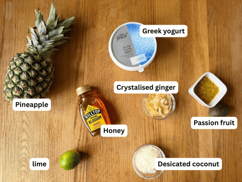 tropical Greek yogurt bark ingredients