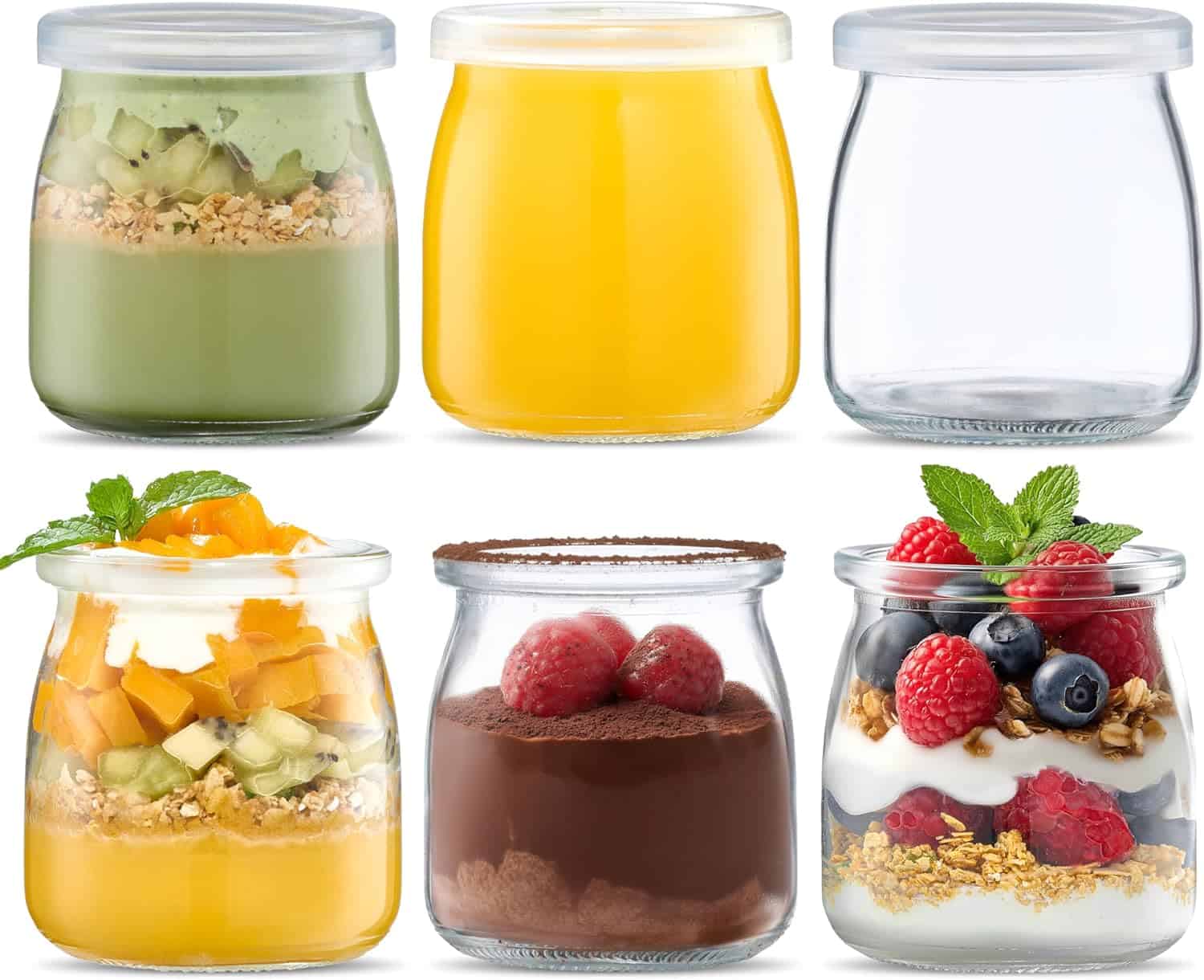 Pudding glass jars