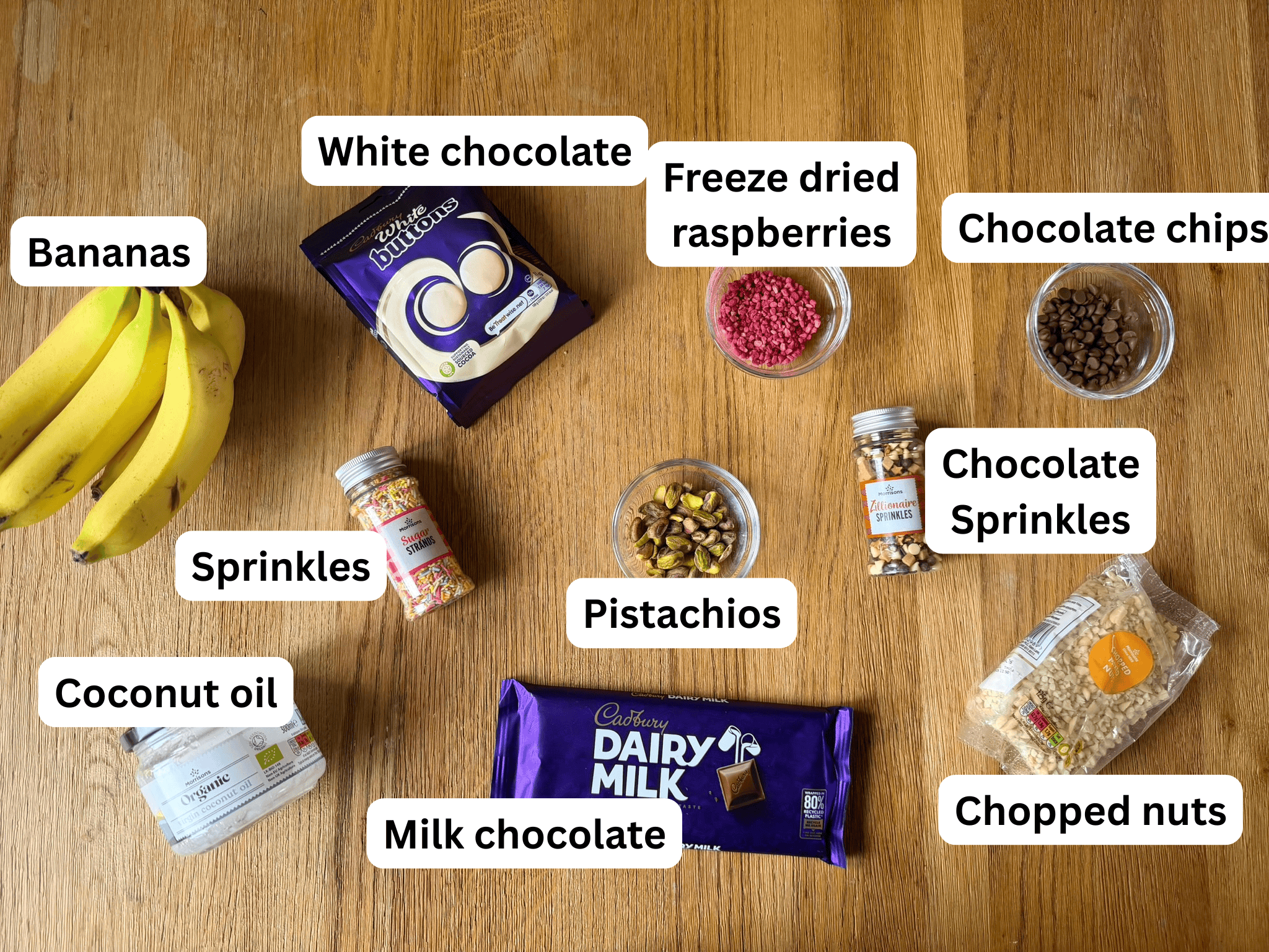 chocolate bananas ingredients