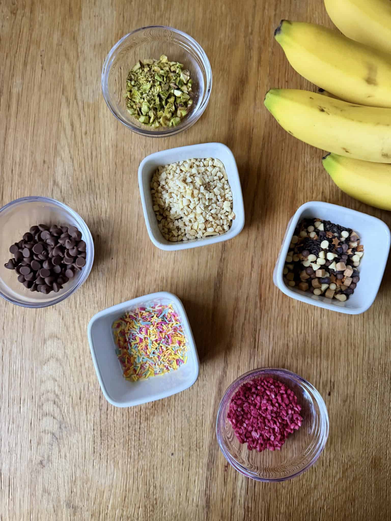 Assorted toppings